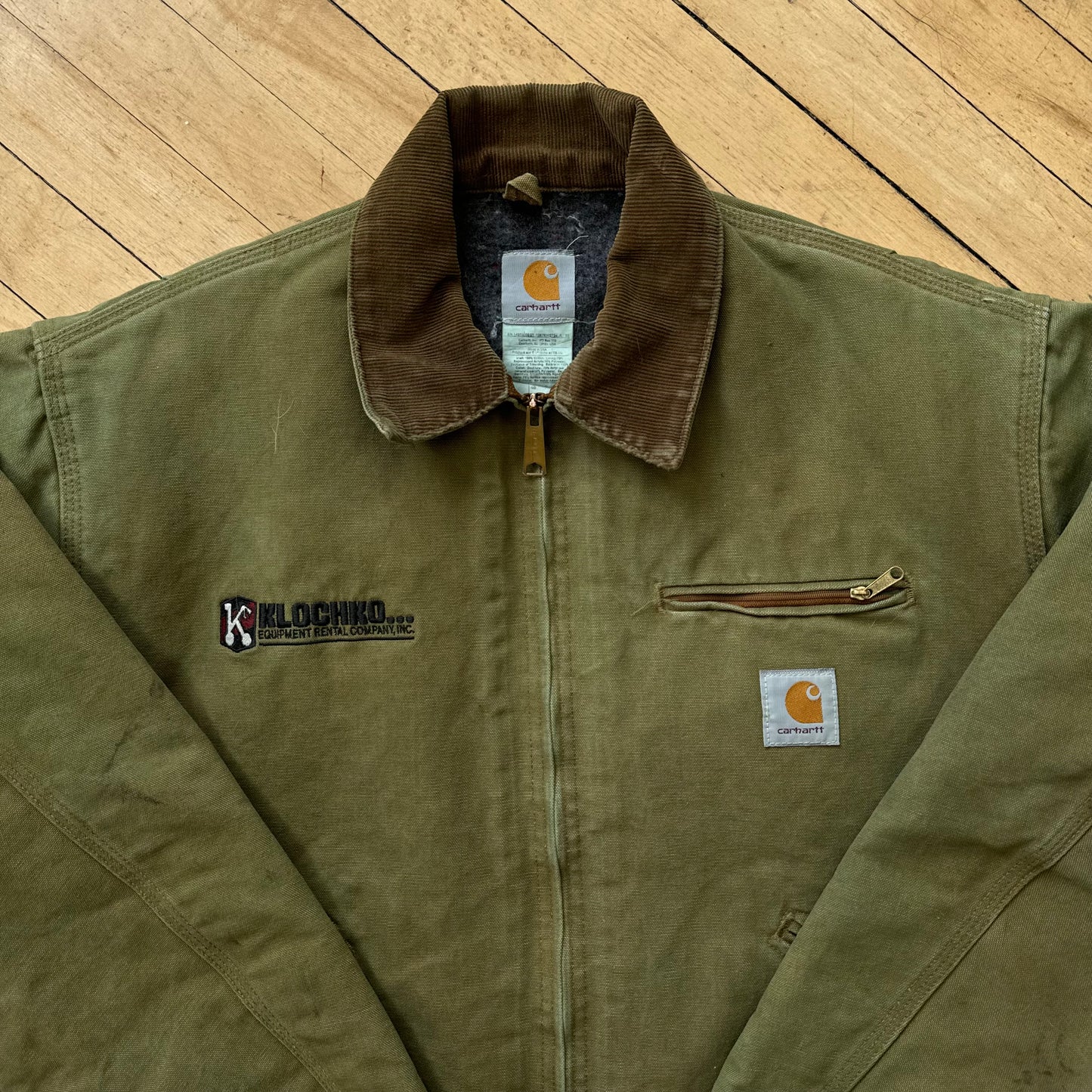 Vintage Light Olive Carhartt Detroit Jacket Sz XL