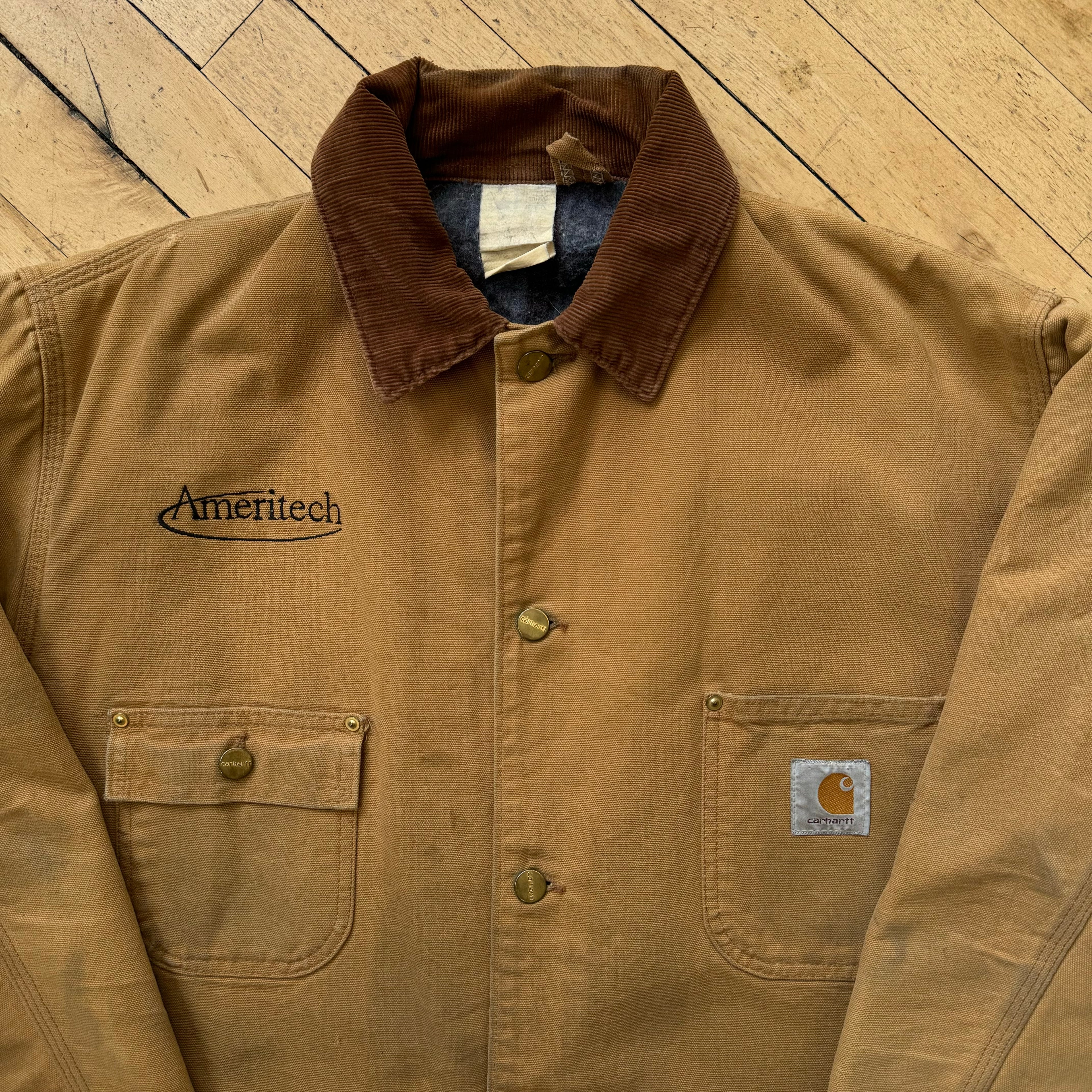 Vintage Carhartt Blanket Lined Chore Jacket Sz XL