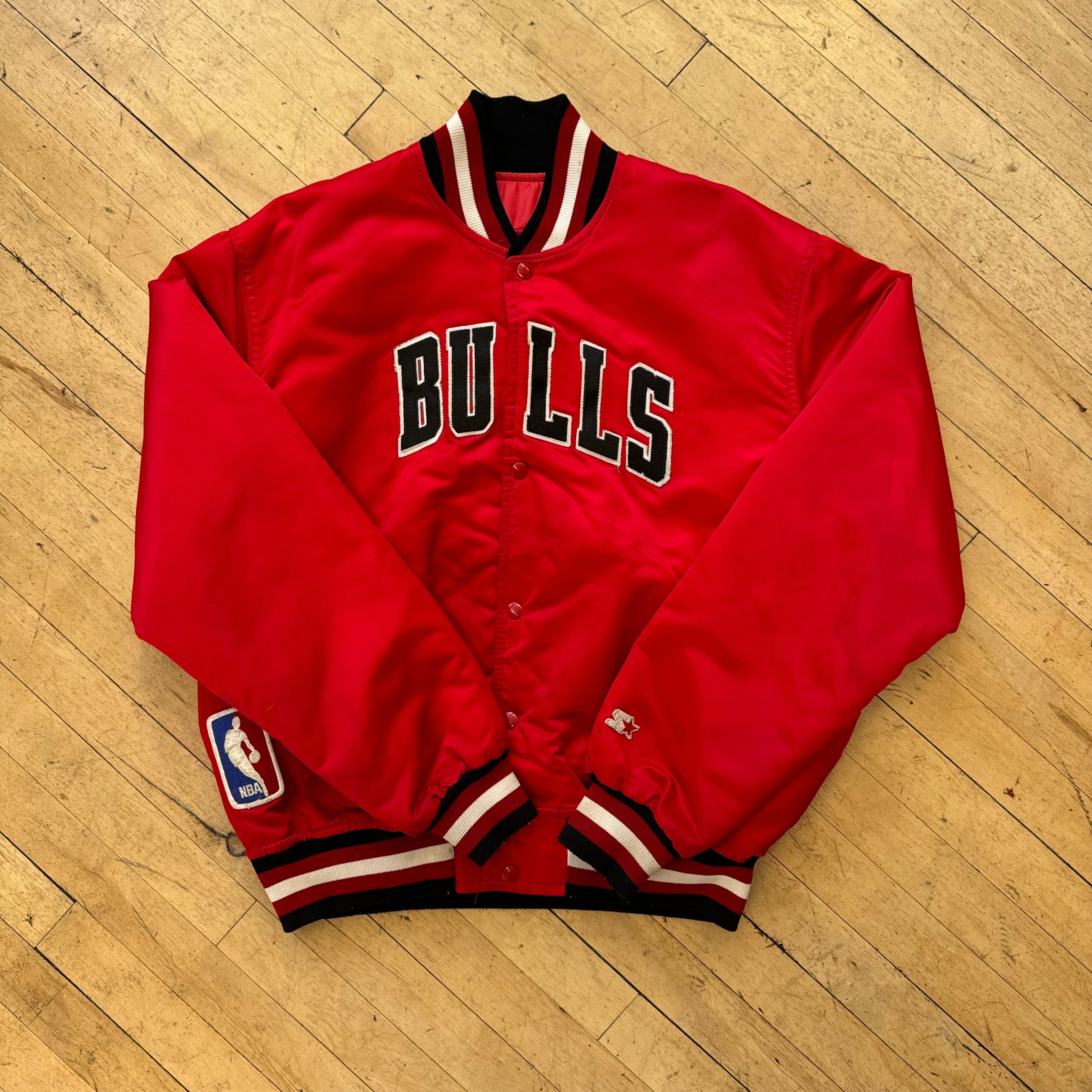 Vintage Chicago Bulls Satin Starter Snap Jacket Sz XL