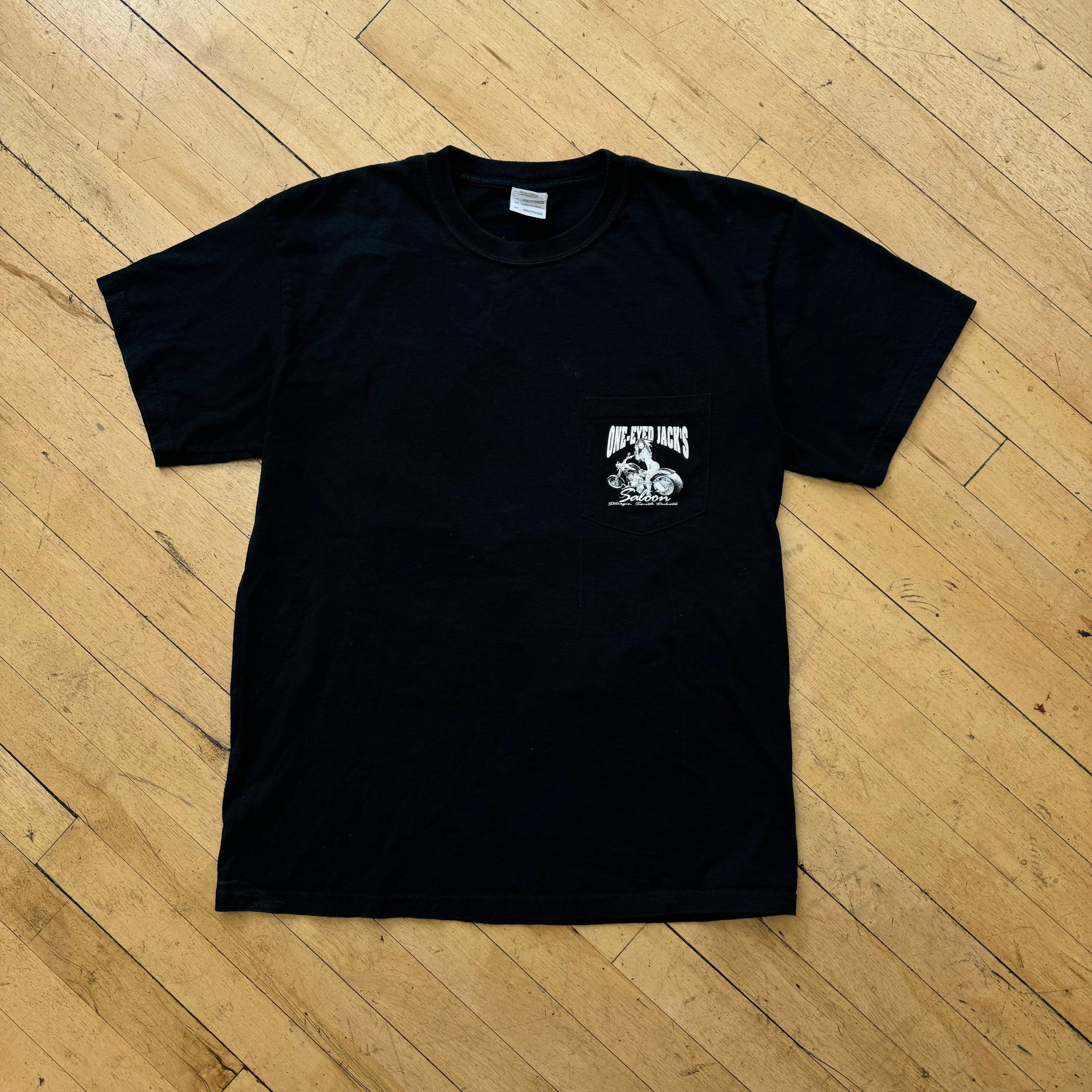Vintage One Eyed Jacks Biker Bar T-shirt Sz M