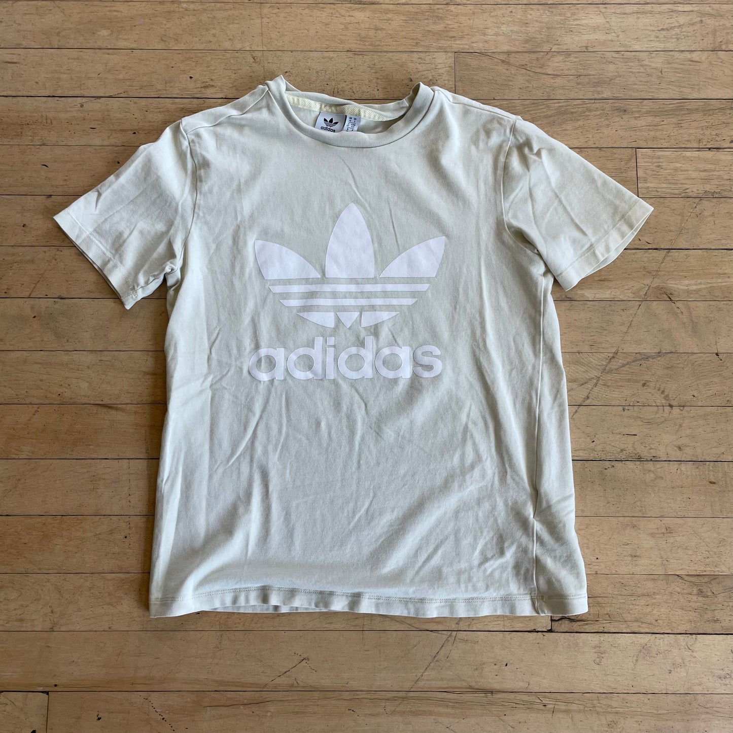 Cream Women’s Adidas Logo T-shirt Sz S