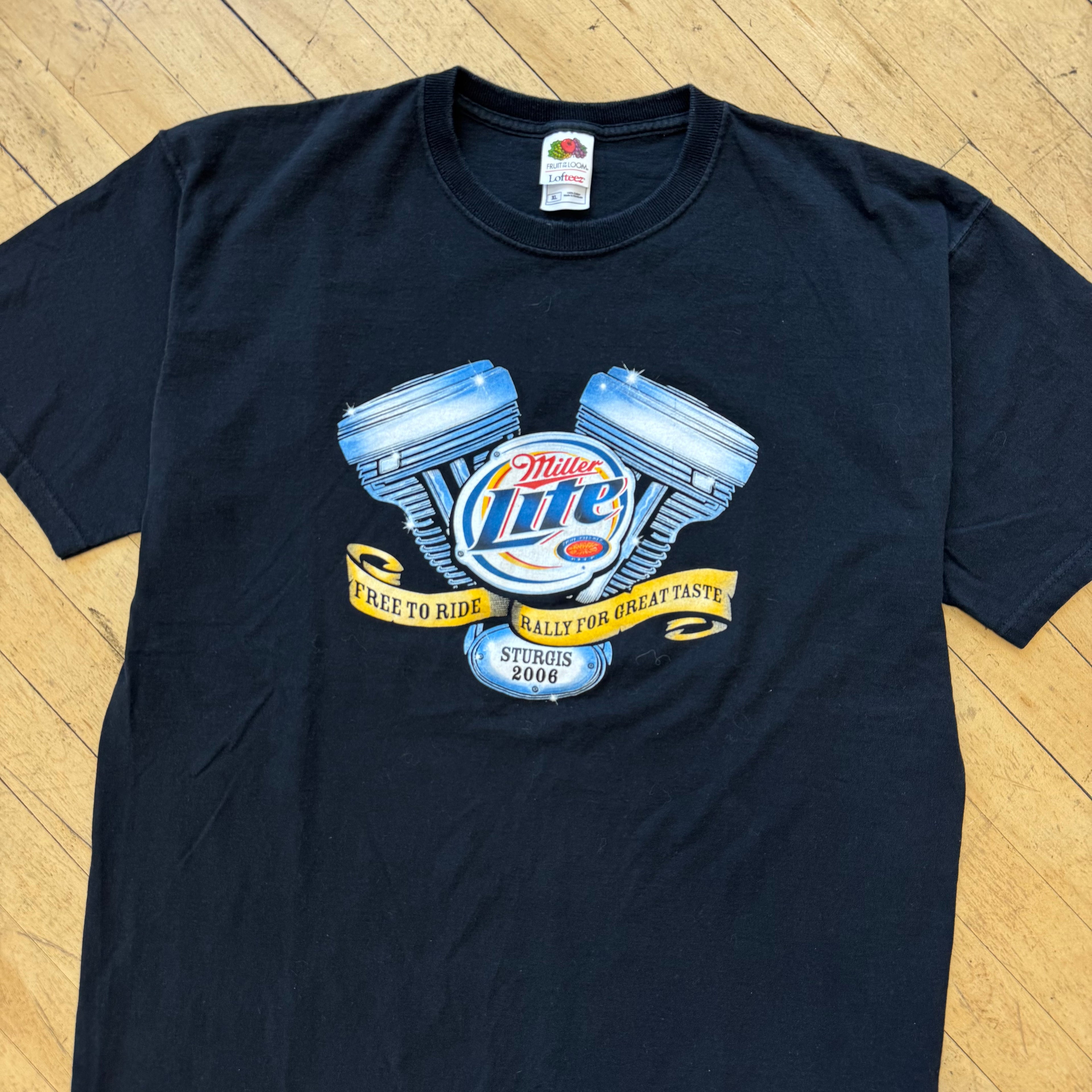 Vintage Sturgis Miller Lite T-shirt Sz XL