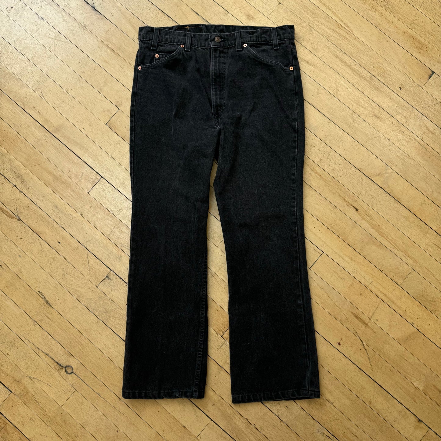 Vintage BLK Orange Tab Levi Denim Jeans Sz 36x30