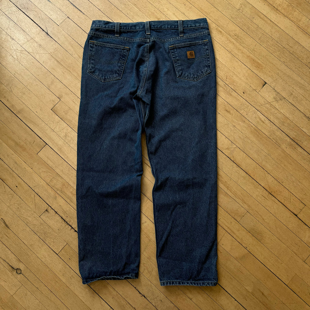 Vintage Carhartt Dark Wash Denim Jeans Sz 40x32