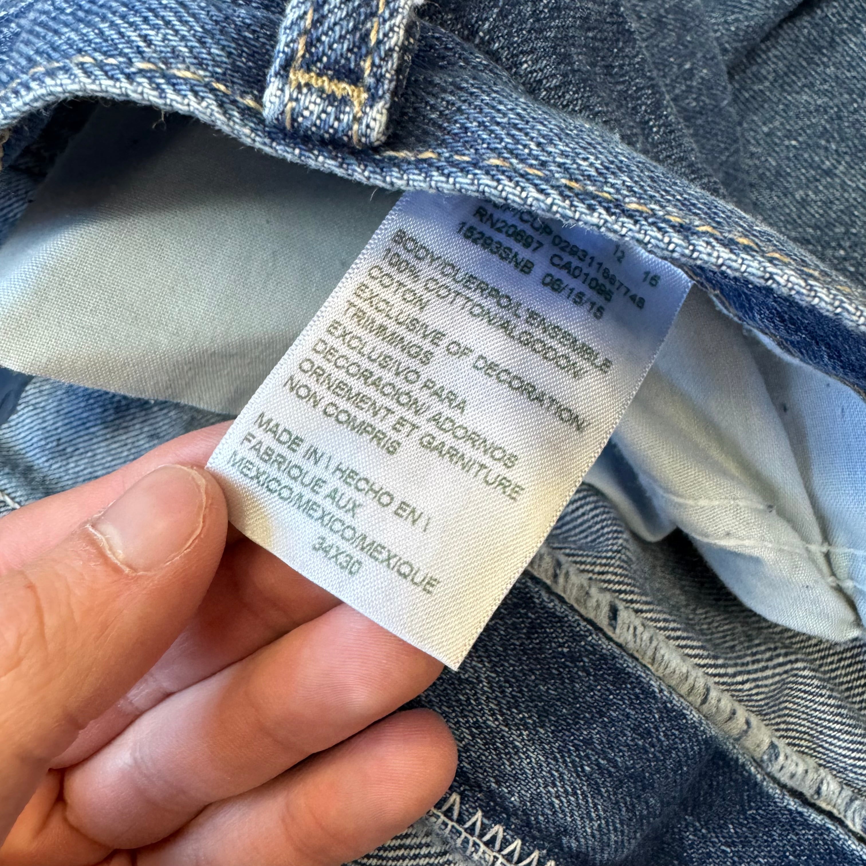 Vintage Dickies Double Knee Denim Jeans Sz 34x32