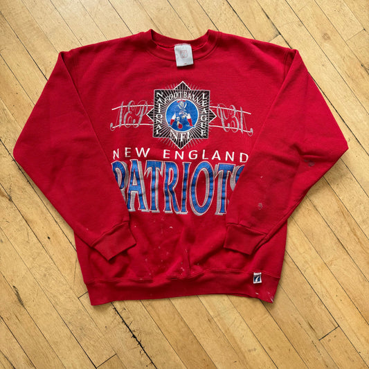 Vintage New England Patriots Logo 7 CrewNeck Sz M