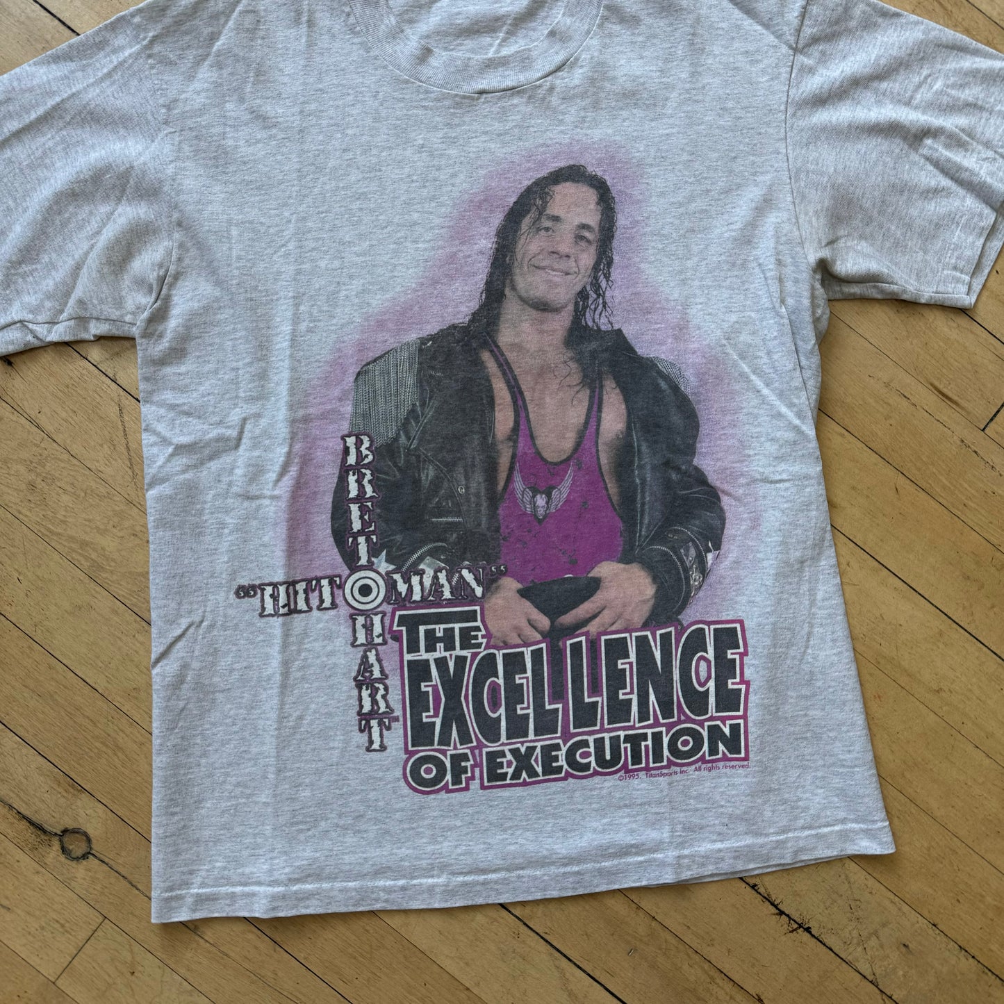 Vintage Bret Hart WWF T-shirt Sz M