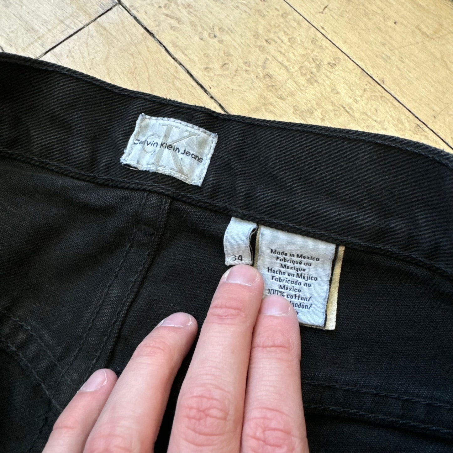 Y2K Black Calvin Klein Denim Jeans Sz 34