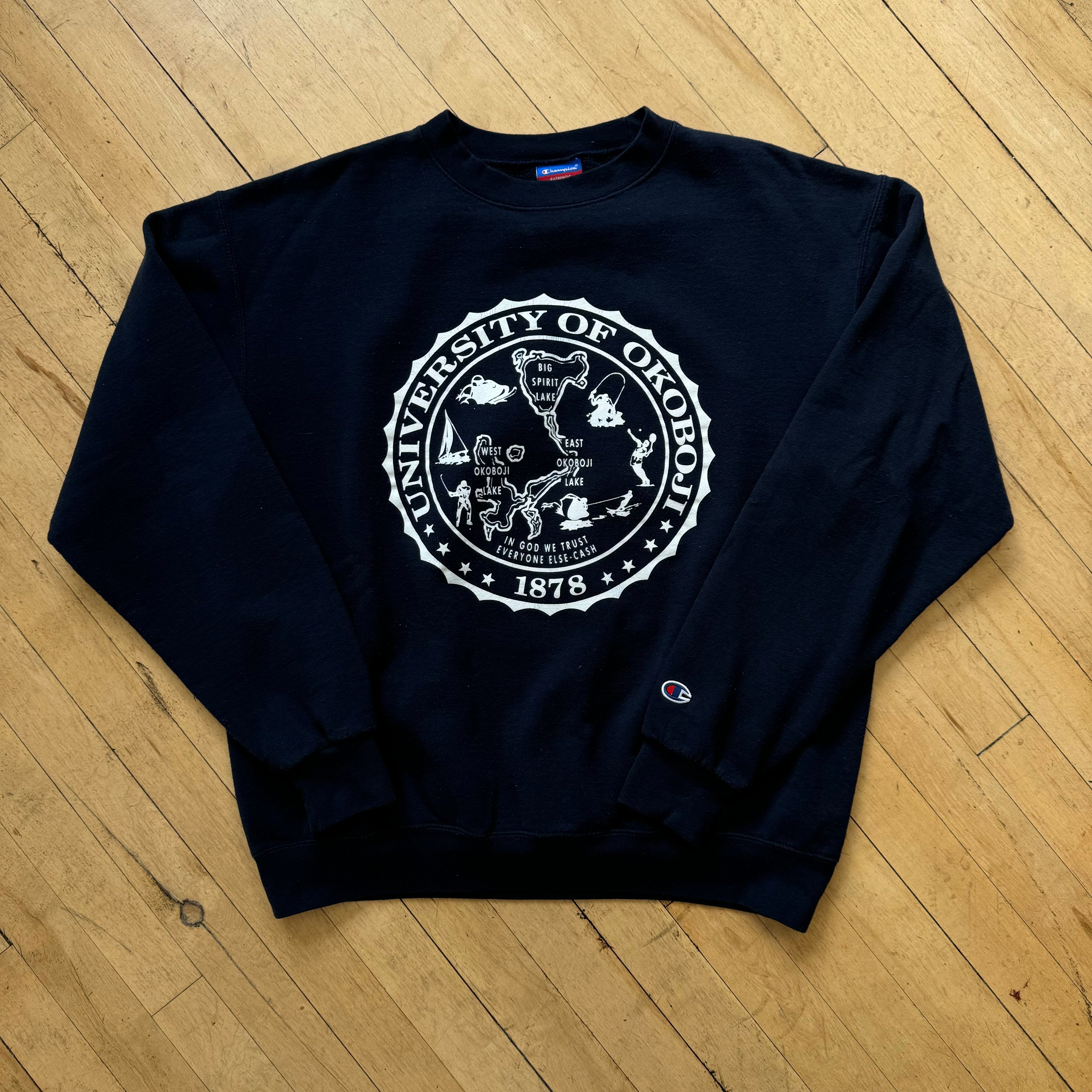 Y2K Okaboji University Champion CrewNeck Sz L