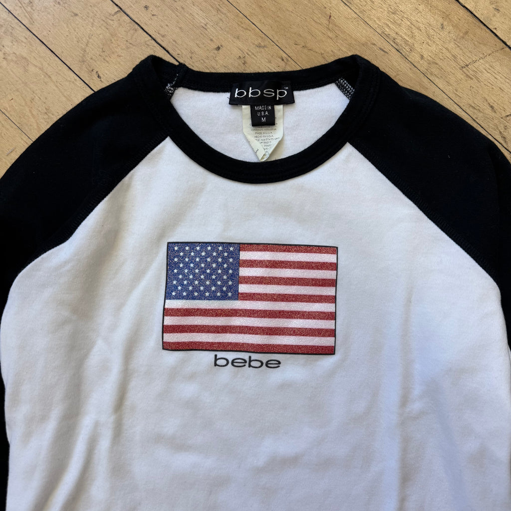 Vintage BeBe Flag T-shirt Sz M