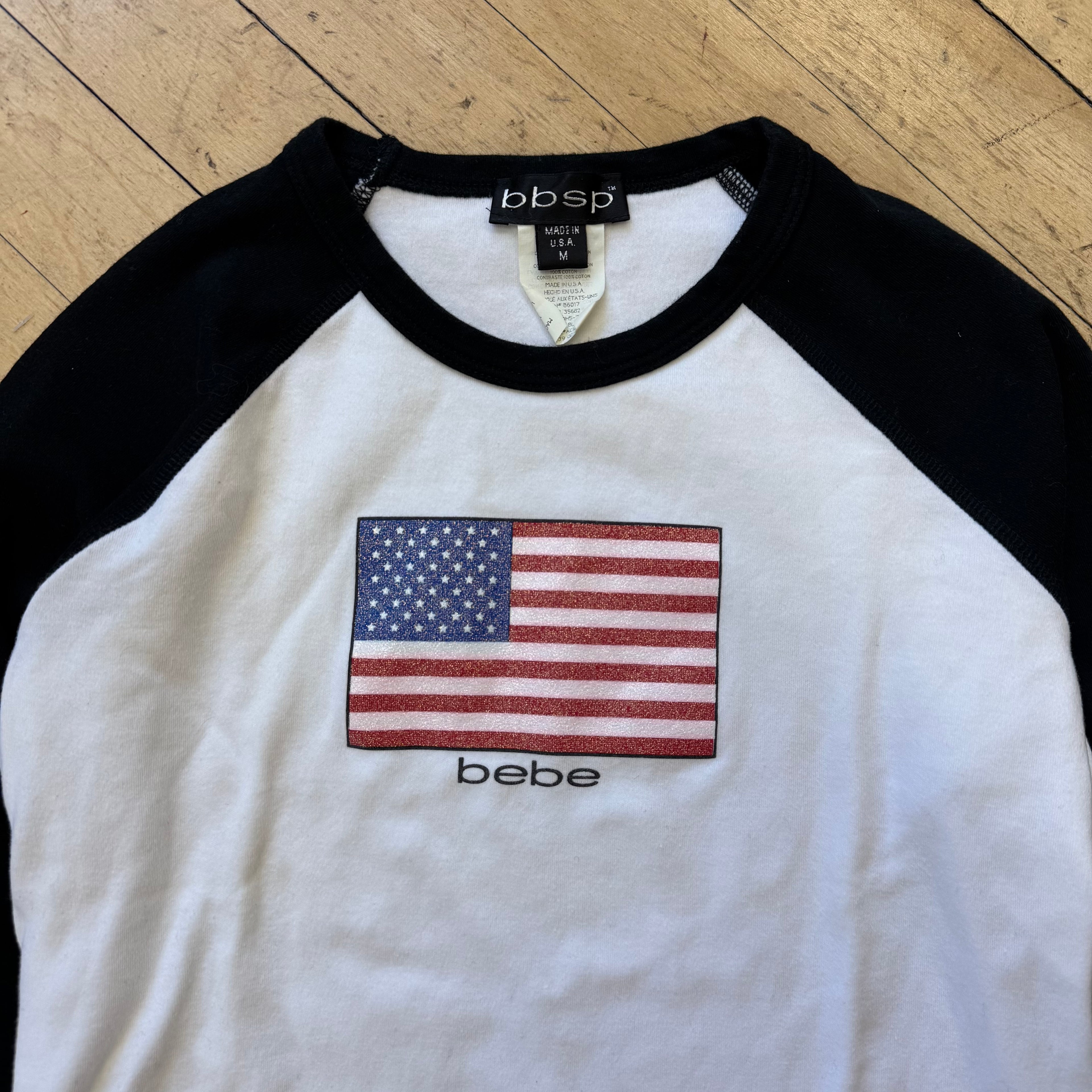 Vintage BeBe Flag T-shirt Sz M
