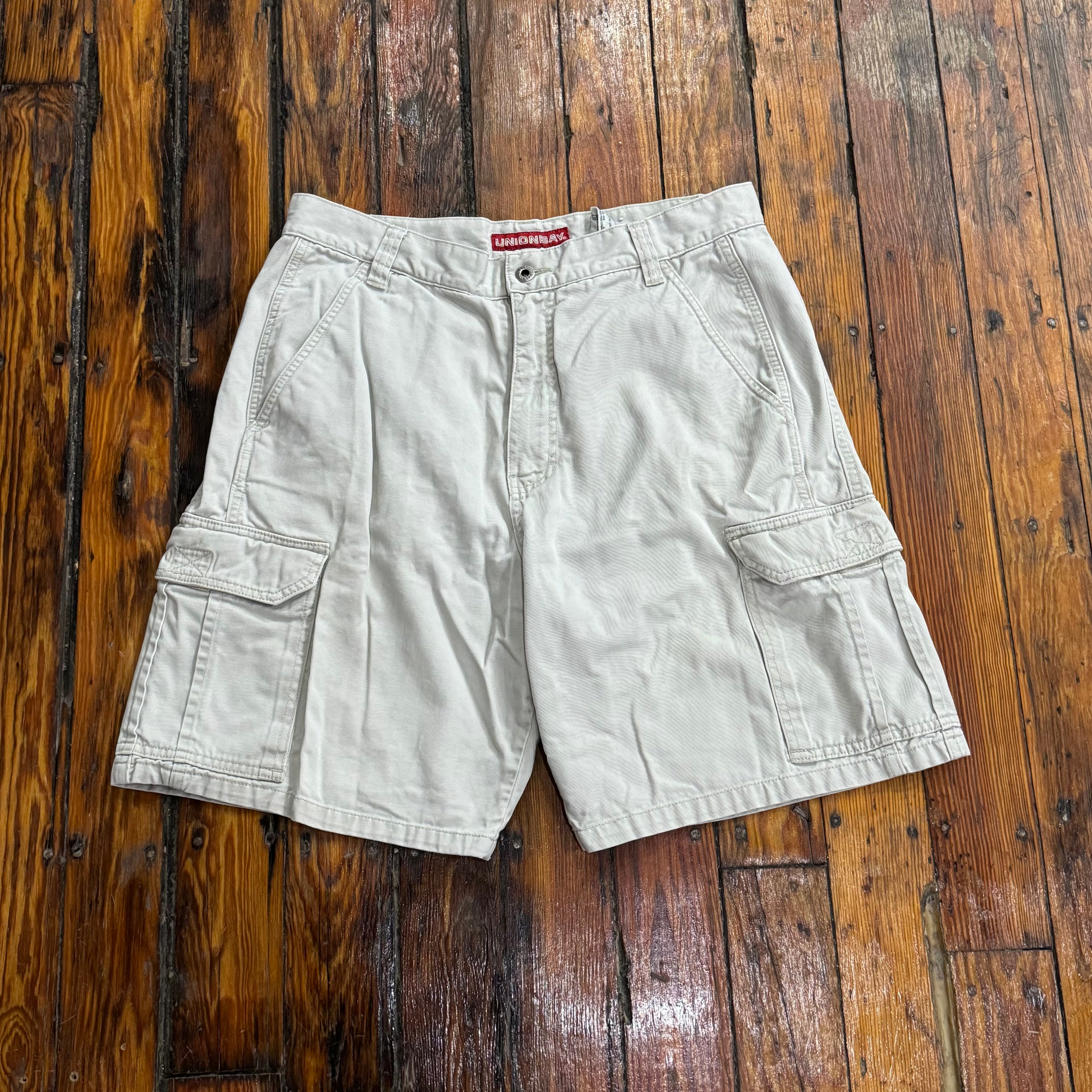 Vintage Union Bay White Khaki Shorts Sz 34