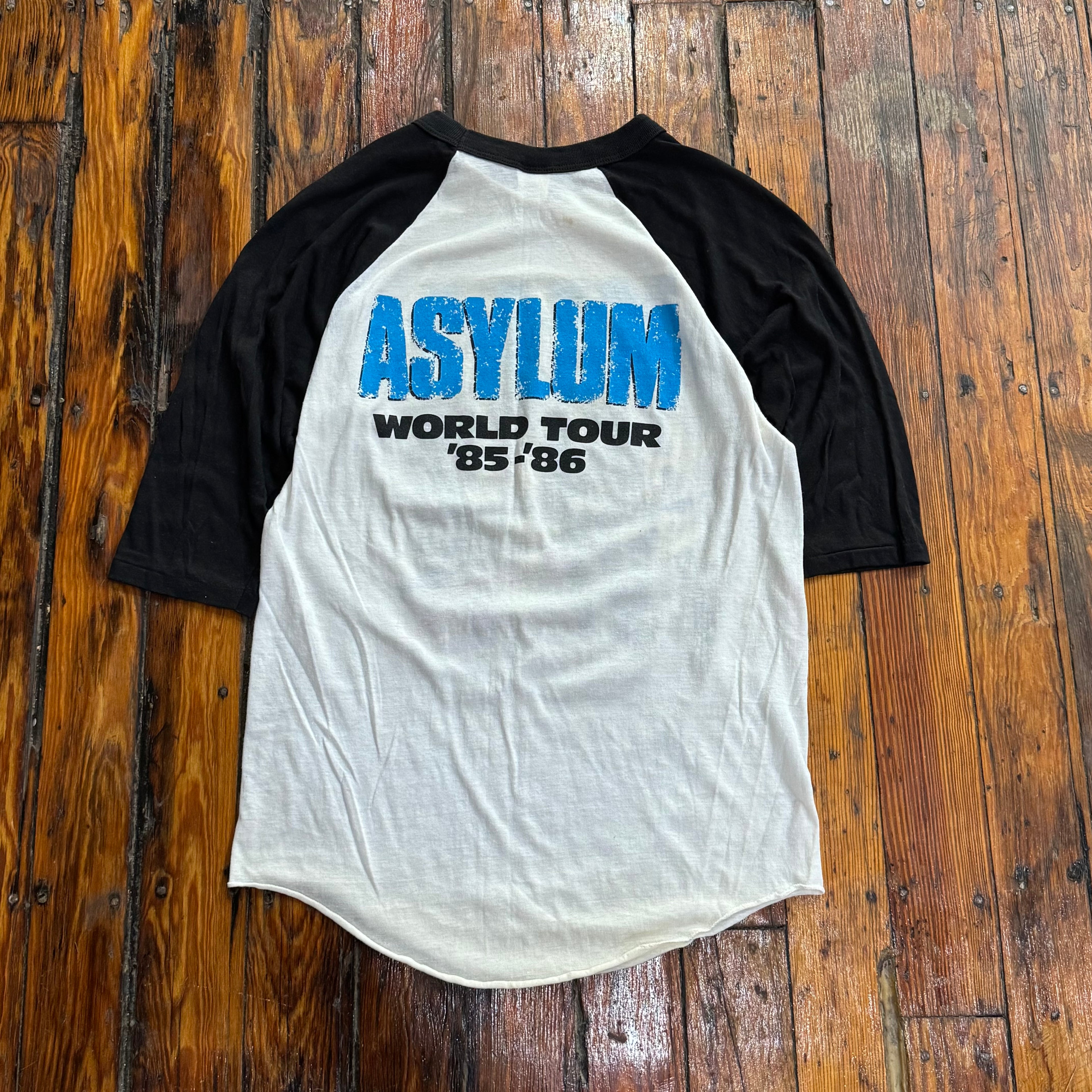 Vintage 1985 KISS ASYLUM Concert Tour Raglan T-Shirt Sz L