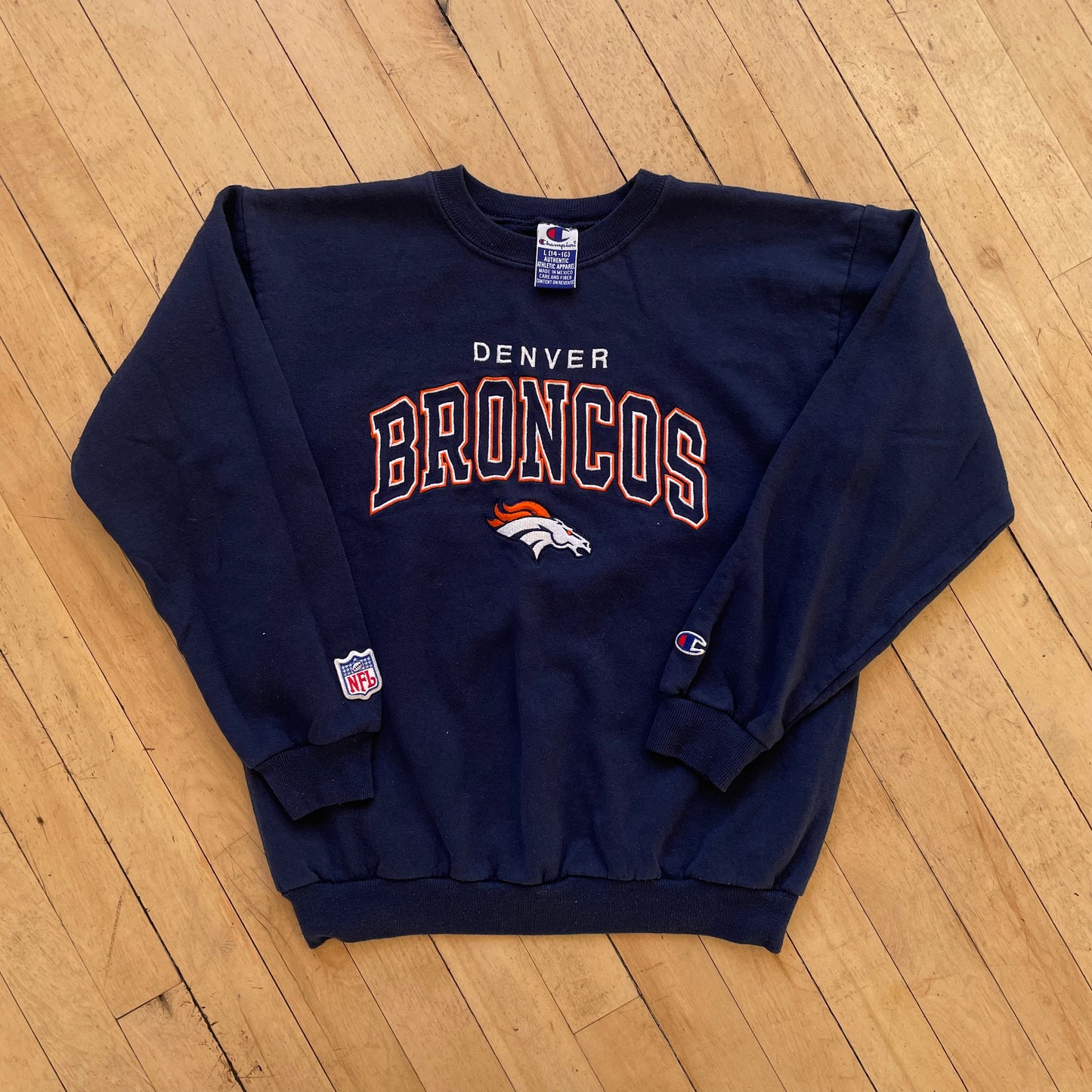 90s Champion Denver Broncos CrewNeck Sz YTH L