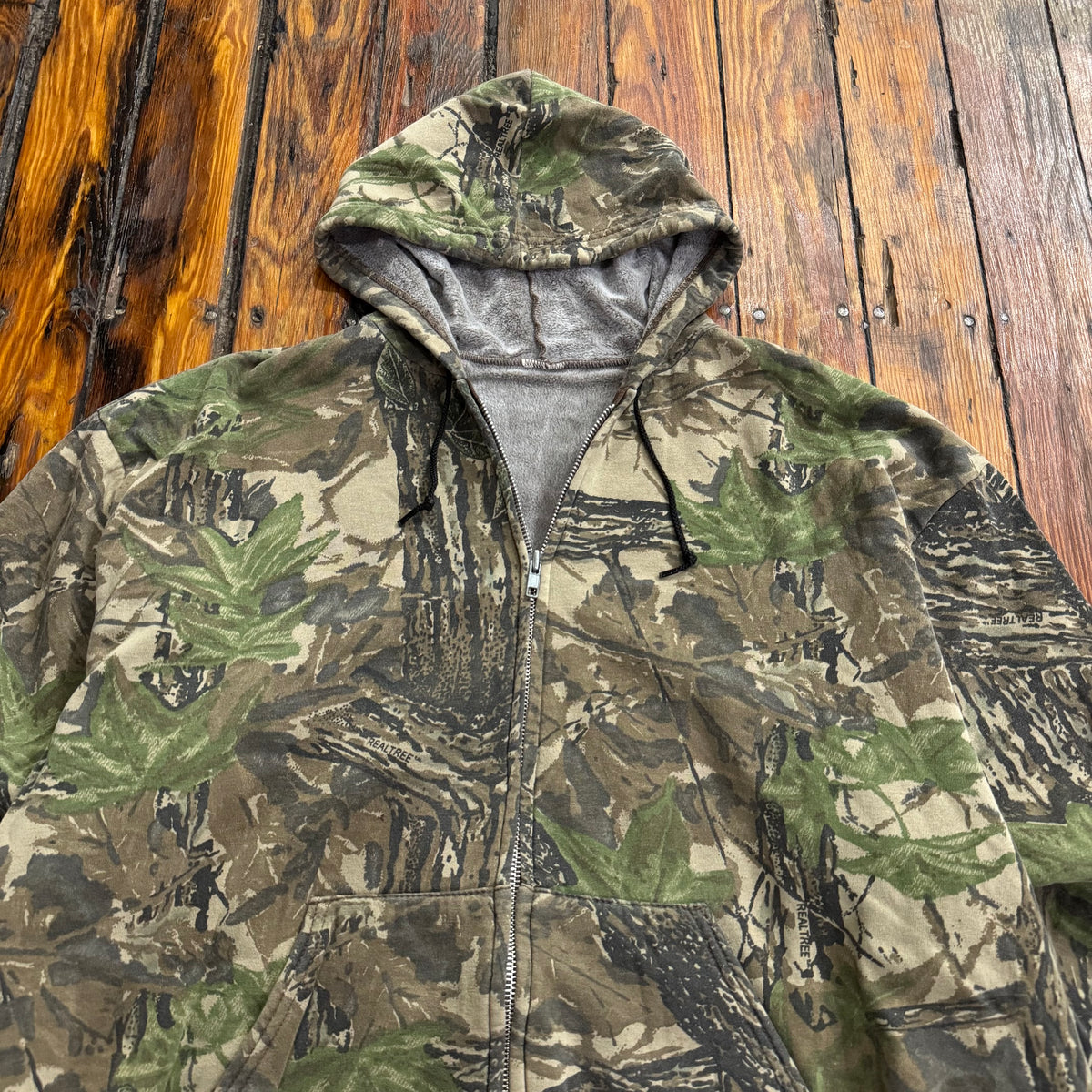 Vintage Camo Hooded Jacket Sz L