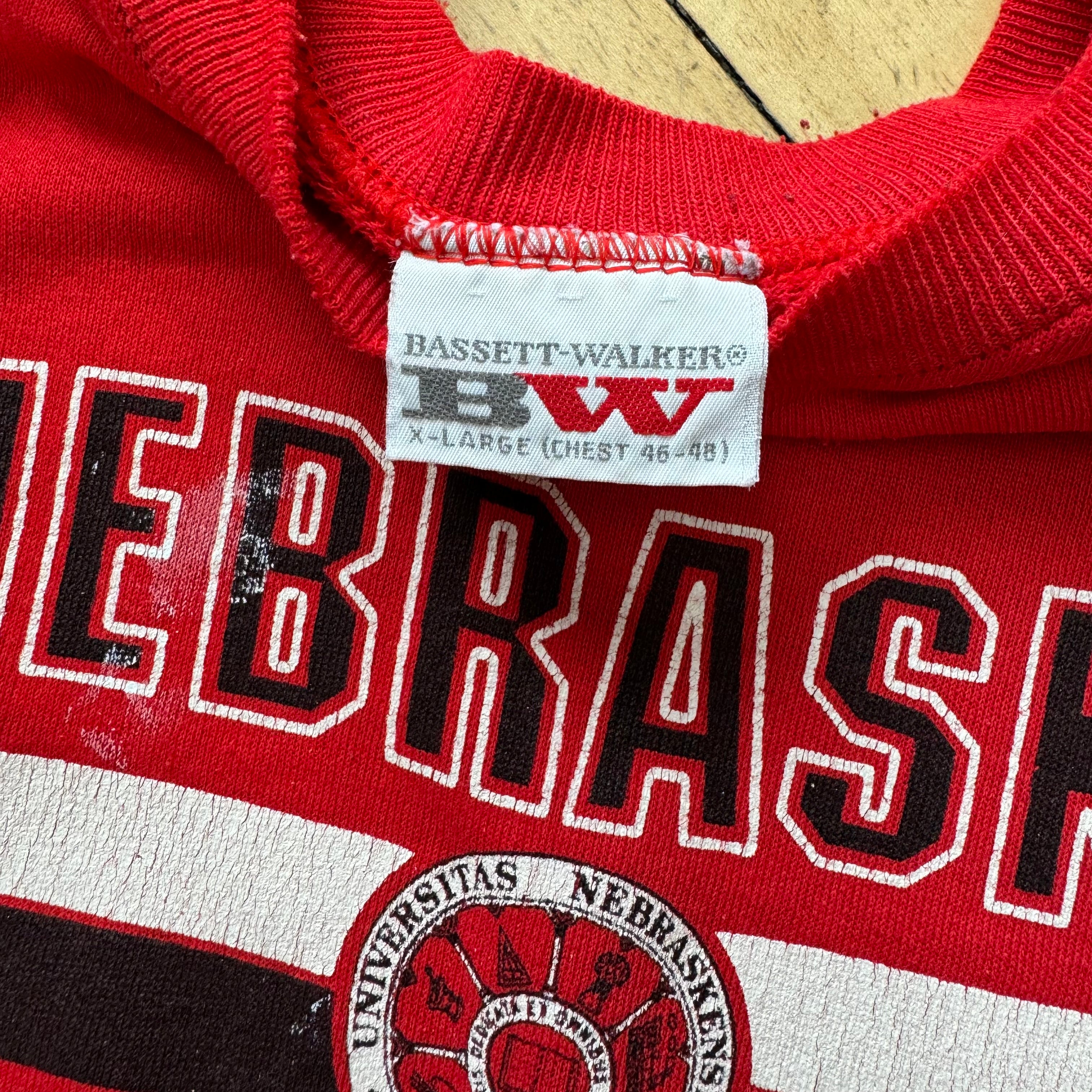 Vintage Nebraska 3/4 Sleeve Crewneck Sz S