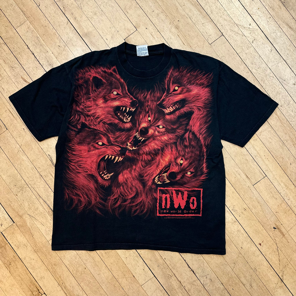 Vintage NWO New World Order Wolfpack T-Shirt Sz XL