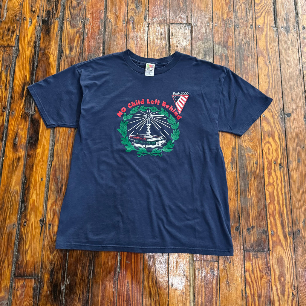 Vintage No Kids Left Behind Busch T-shirt Sz L