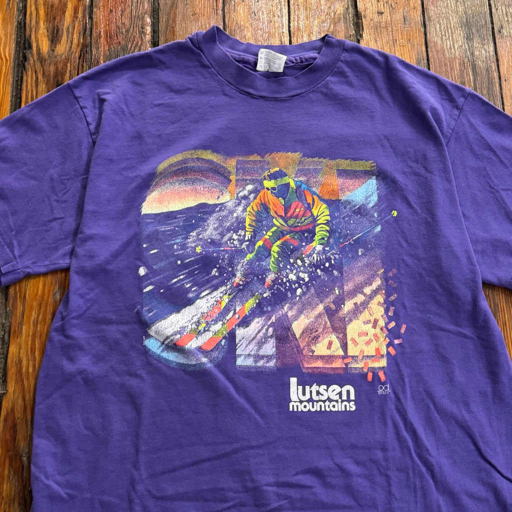 Vintage Lutsen Mountains Ski T-shirt Sz L