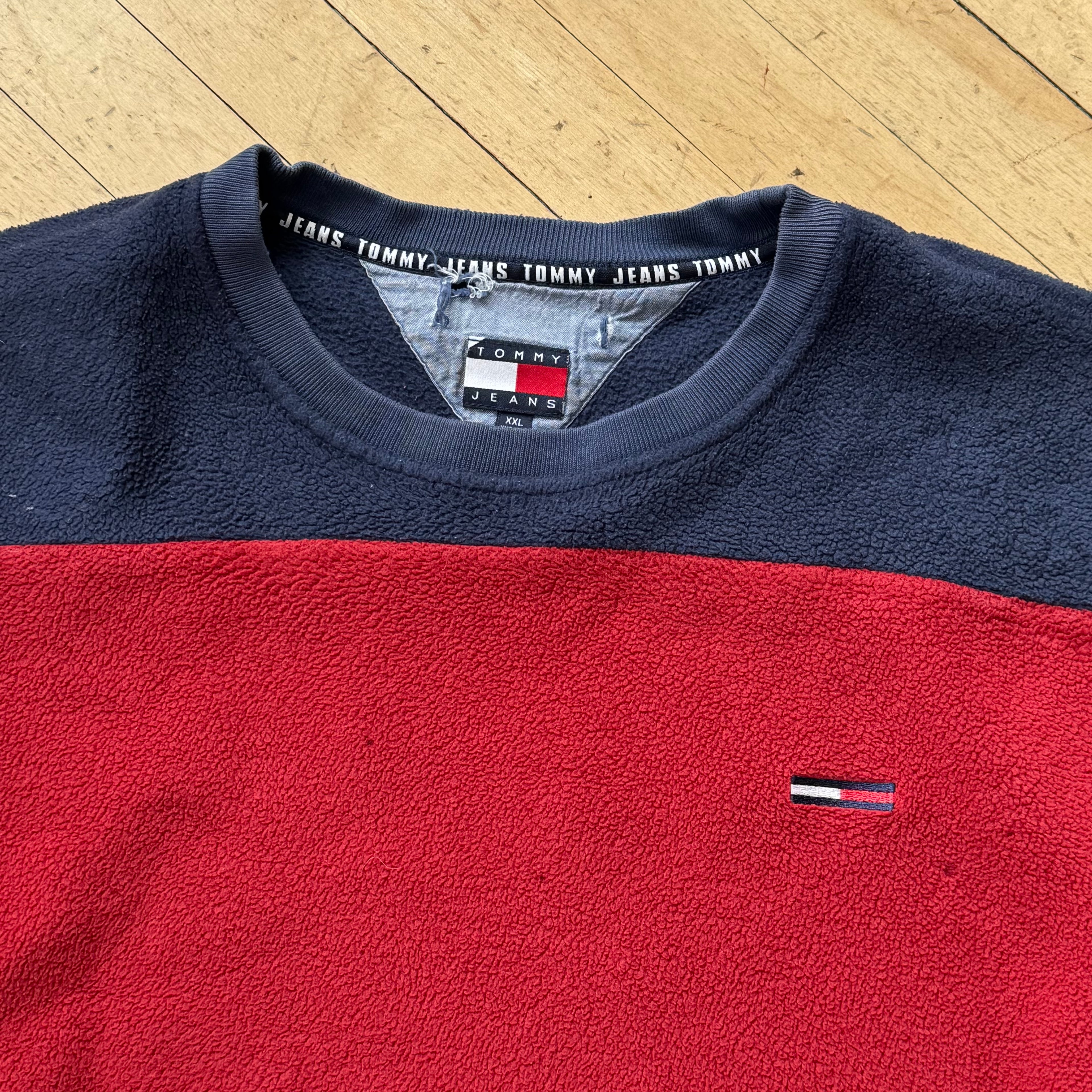 Vintage Tommy Hilfiger Fleece Crewneck Sz XXL