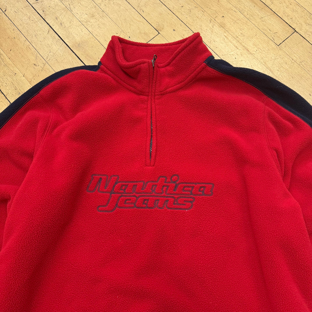 Vintage Nautica Jeans Fleece Jacket Sz XL