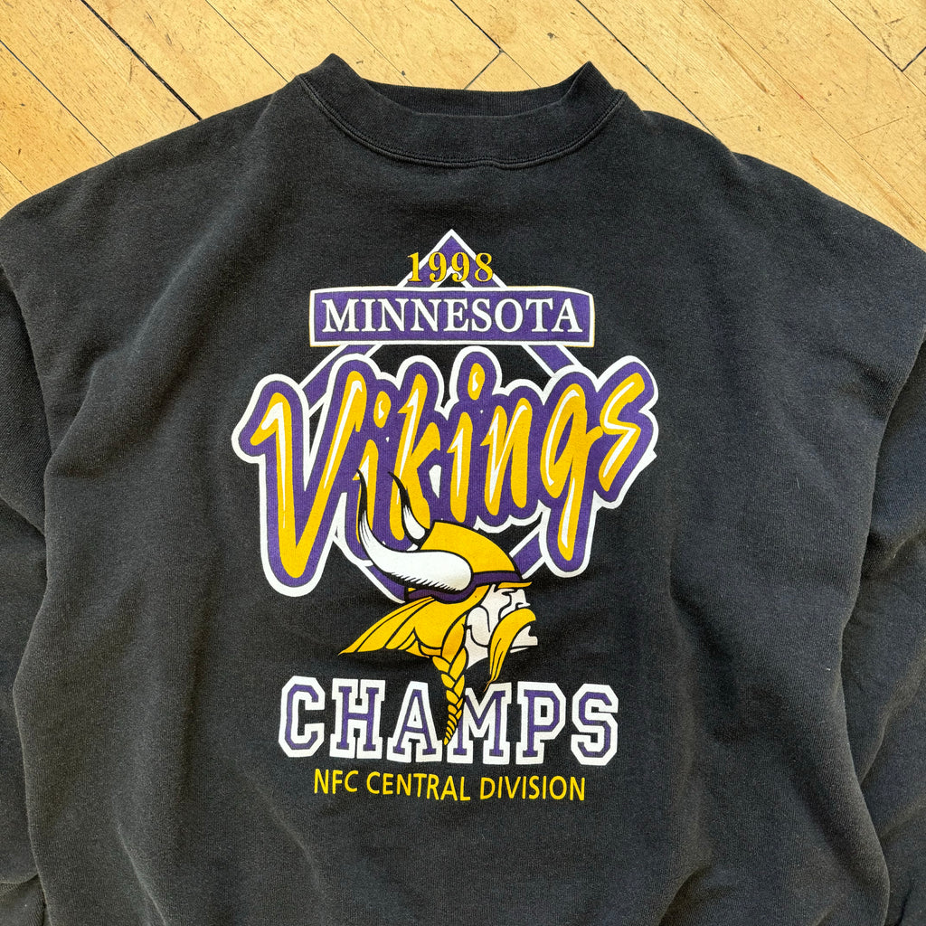 Vintage Logo 7 NFC Champs Minnesota Vikings CrewNeck Sz L