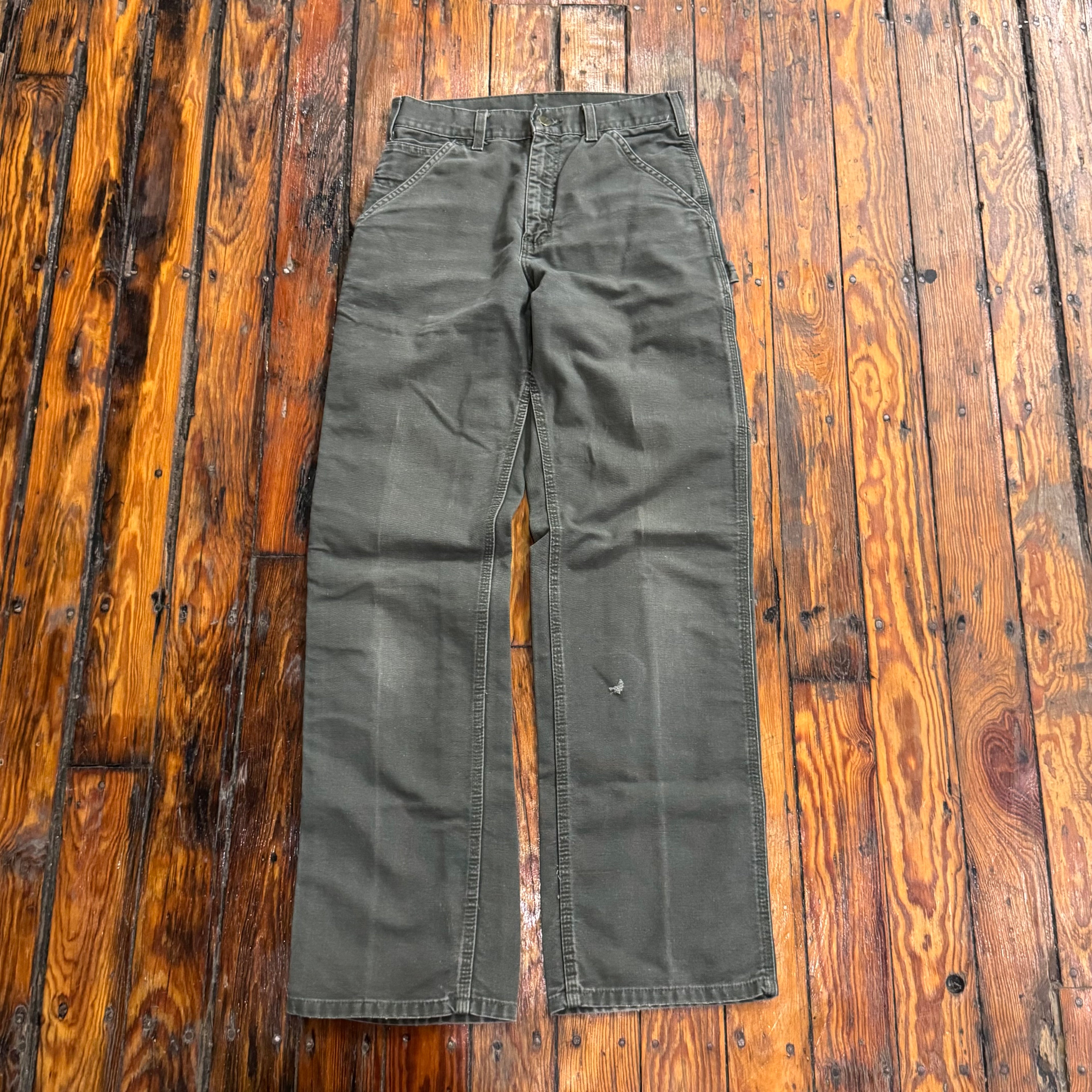 Vintage Olive Carhartt Denim Jeans Sz 28x32
