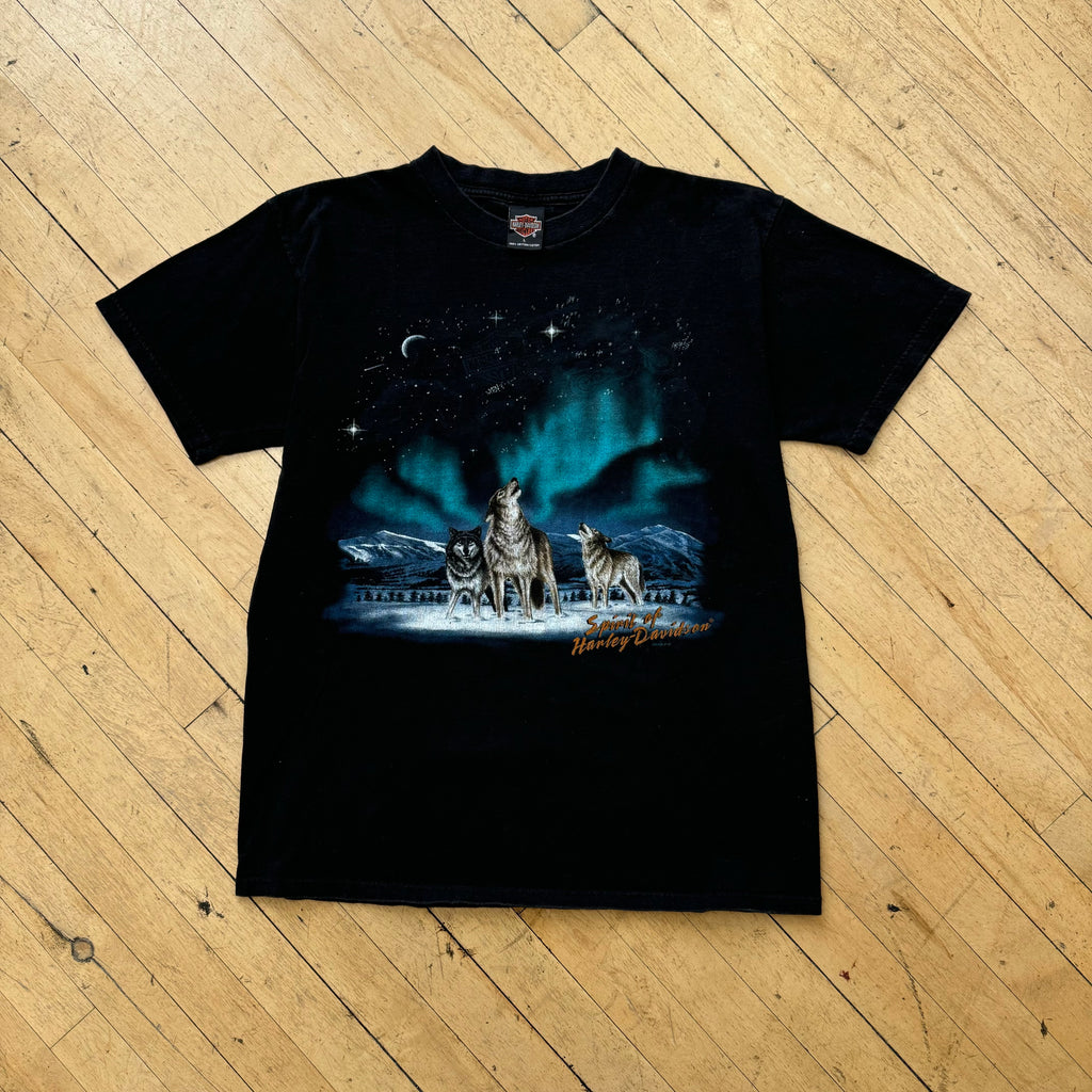 Vintage Spirt of Harley Davidson Wolf T-shirt Sz L