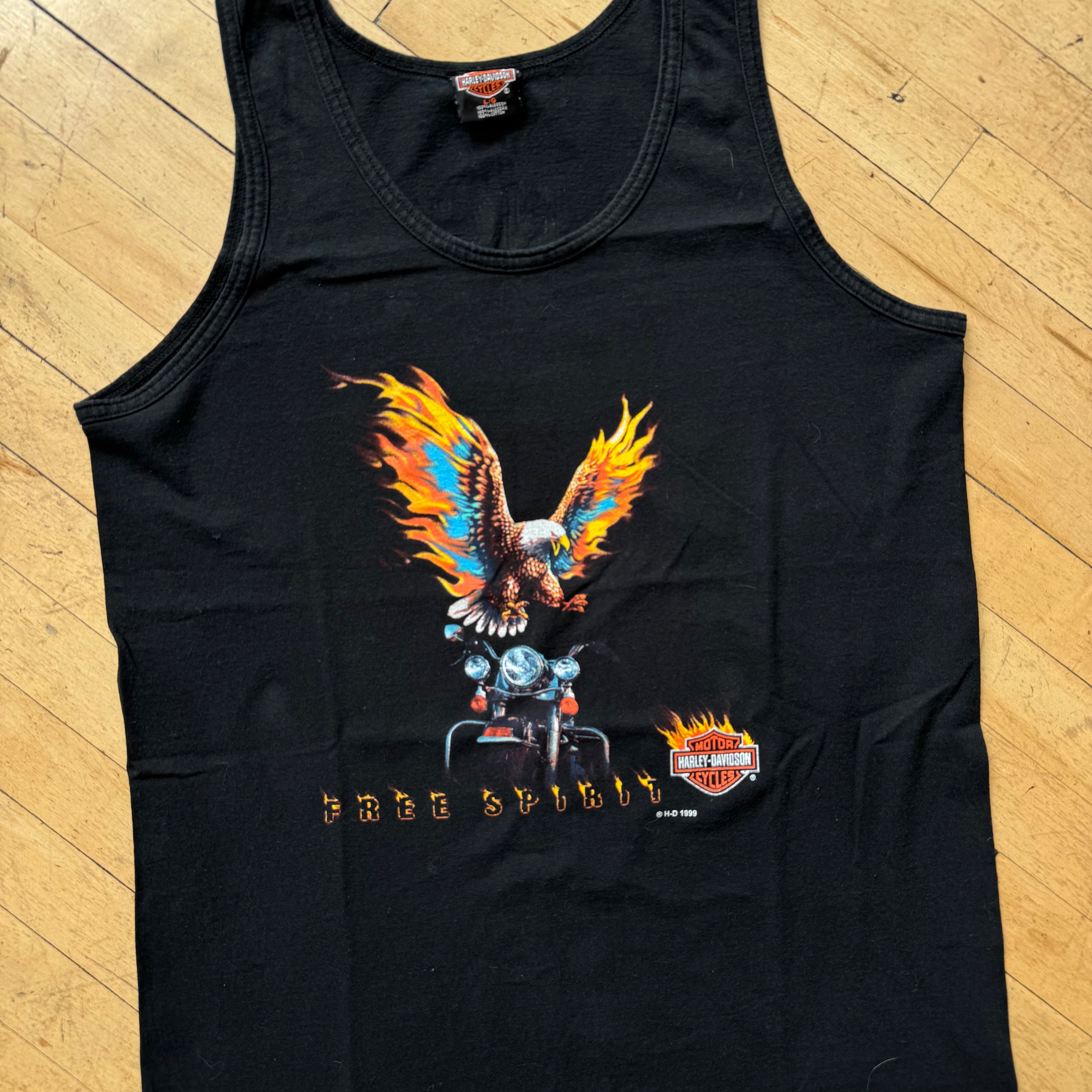 Vintage Harley Davidson Free Spirit Mexico Tank T-shirt Sz L
