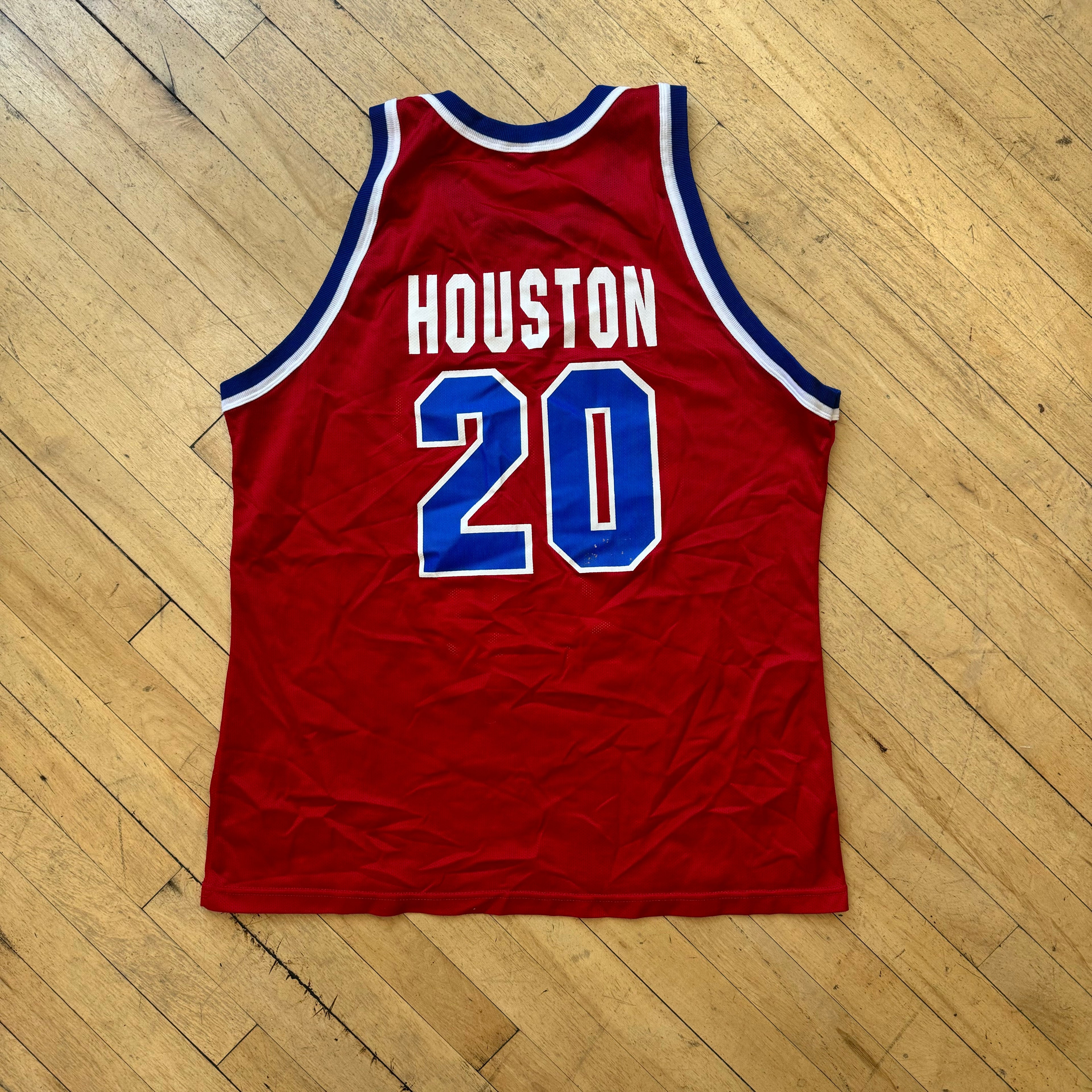 Vintage Champion Detroit Pistons “Houston” Jersey Sz 48