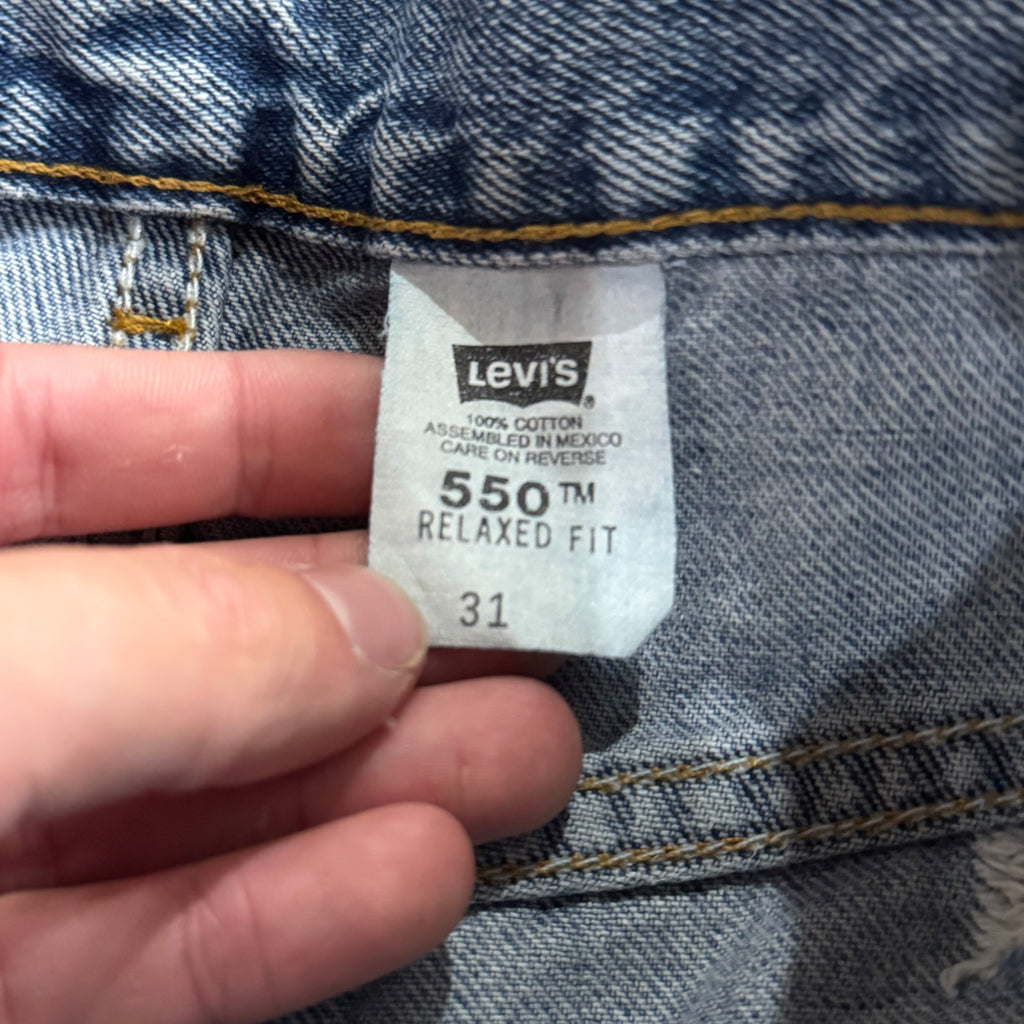 Vintage Levi 550 Denim Jean Shorts Sz 31