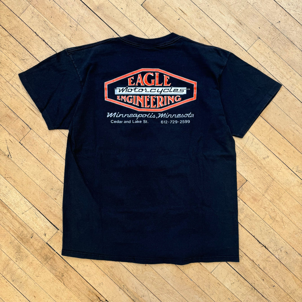 Vintage Harley Davidson Engine 3D Emblem T-shirt Sz XL
