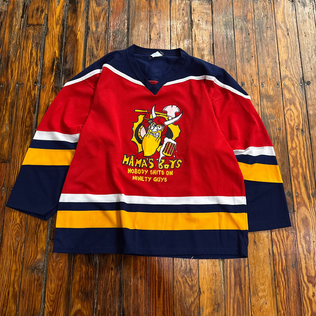 Vintage Mamas Boys Hockey Jersey Sz XL
