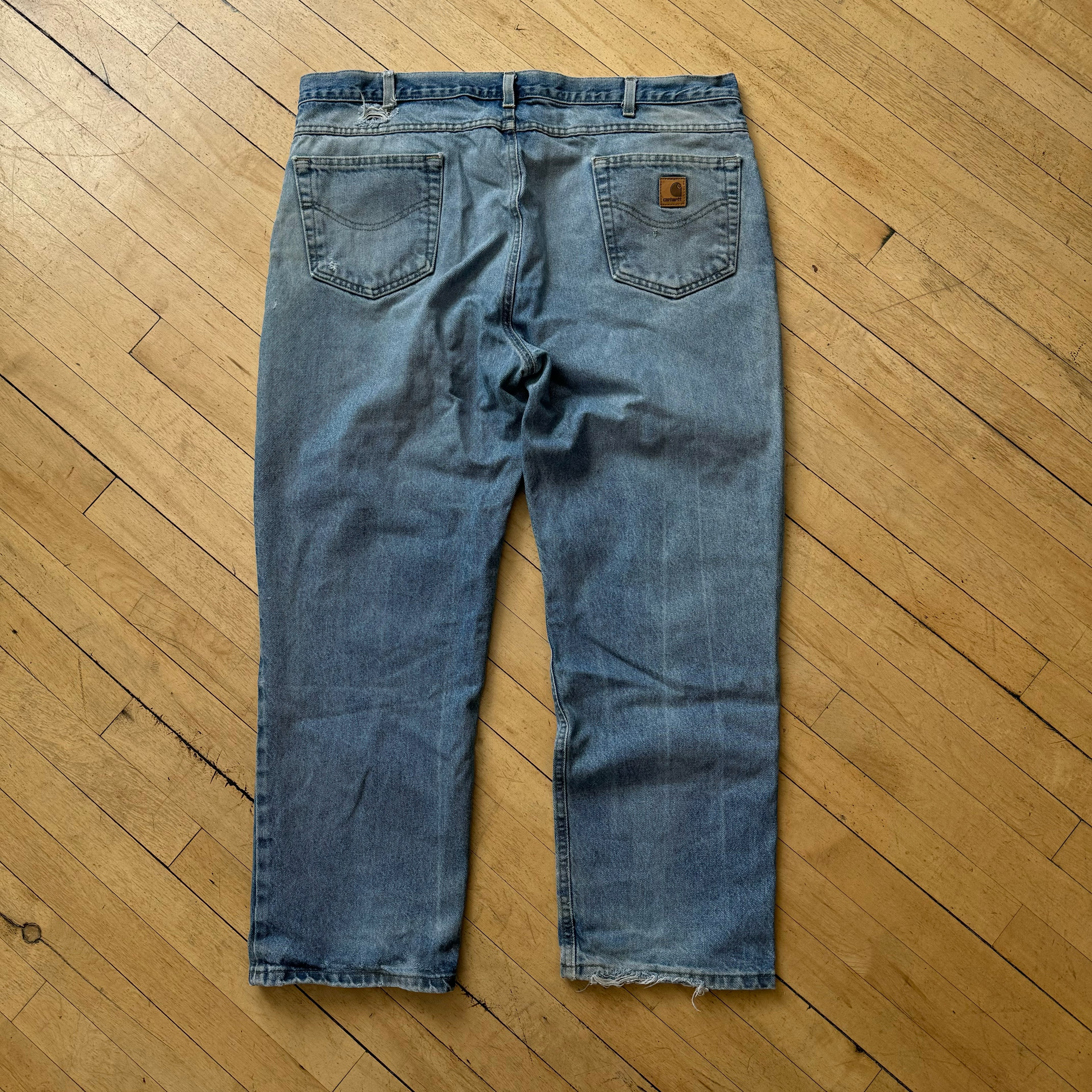 Vintage Light Wash Carhartt Denim Jeans Sz 42x30