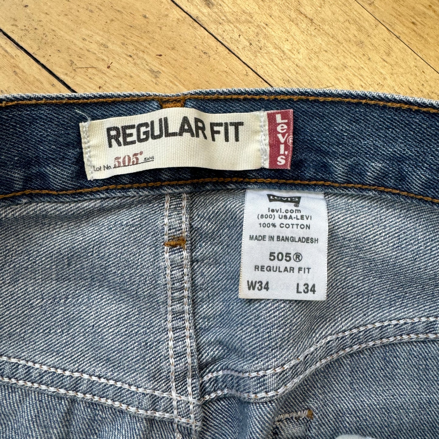 Y2K Levi 505 Denim Jeans Sz 34x34