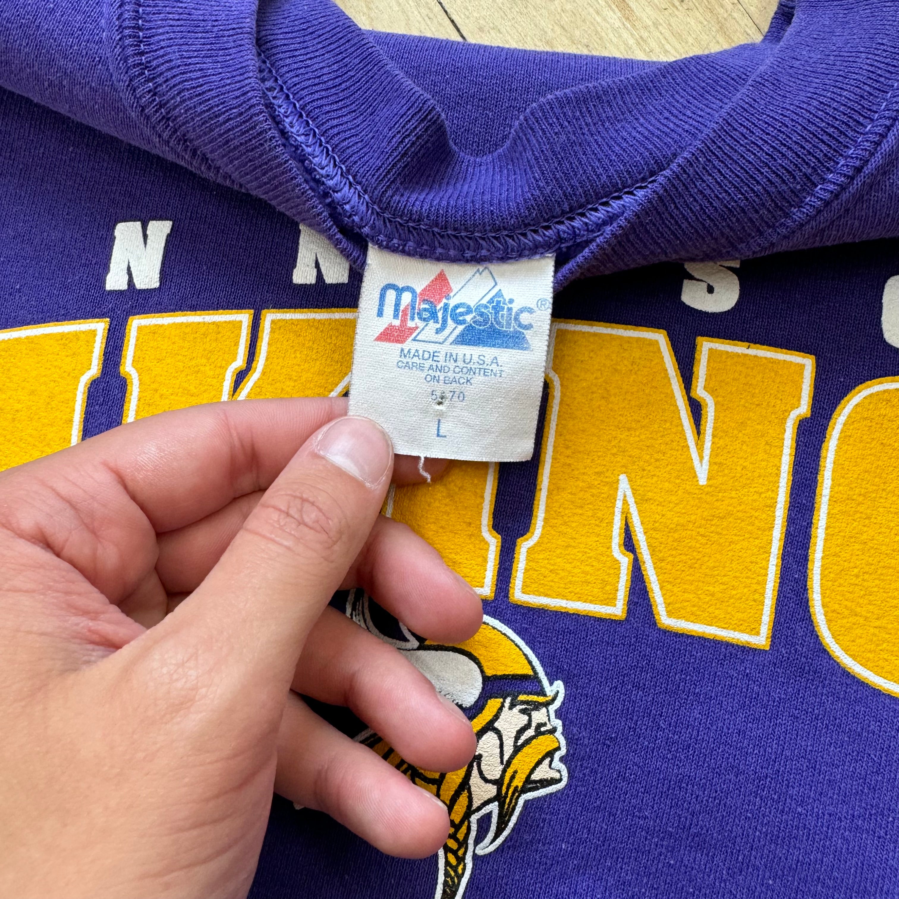 Vintage Minnesota Vikings CrewNeck Sz L