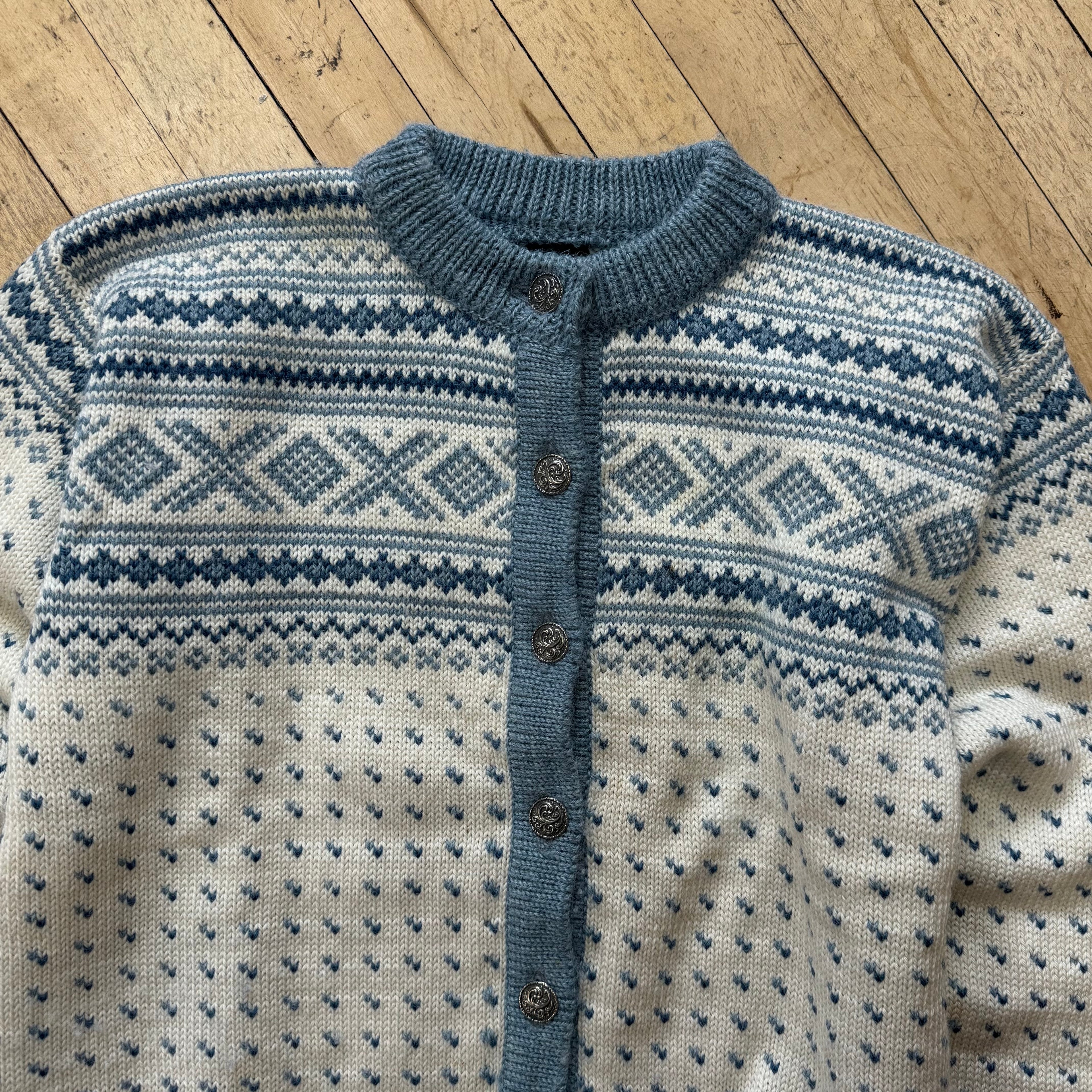 Vintage Dale of Norway Wool Cardigan Sweater Sz M