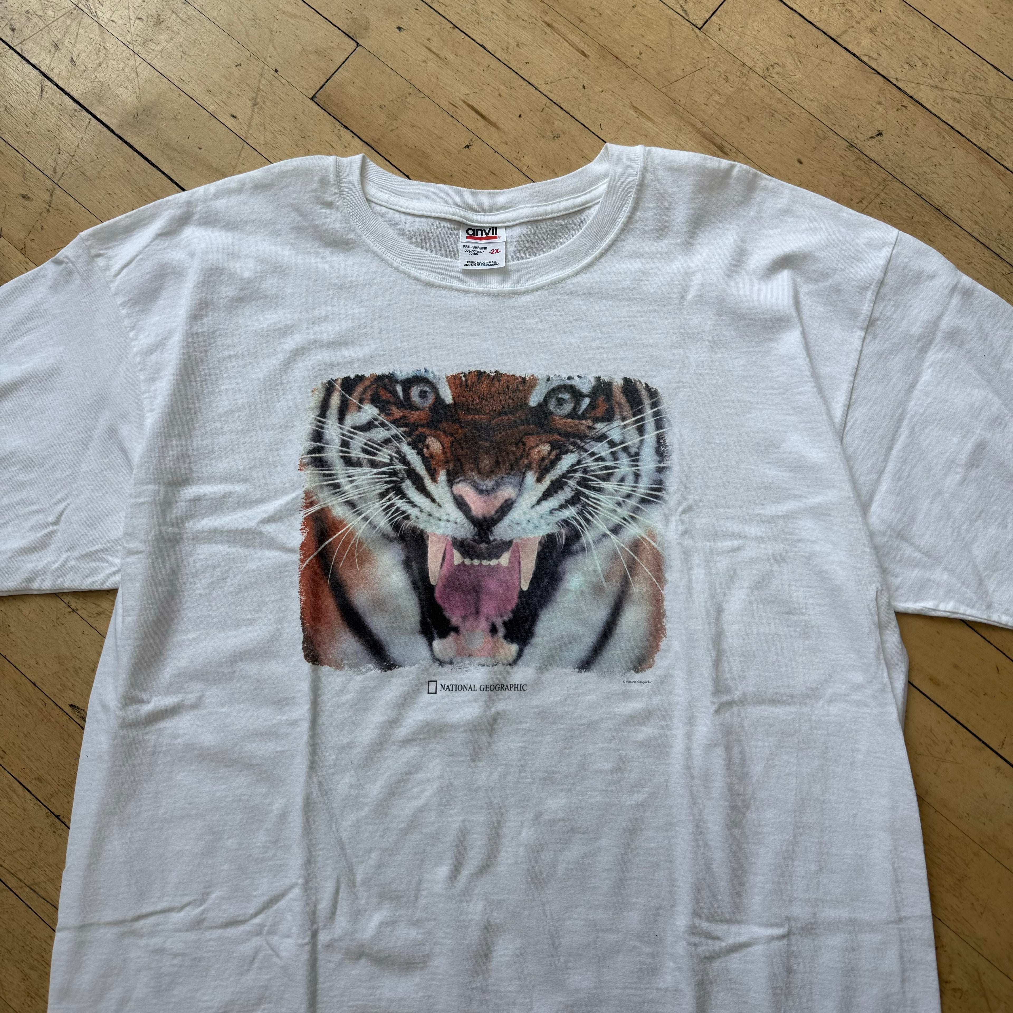 Vintage National Geographic Tiger T-shirt Sz XL