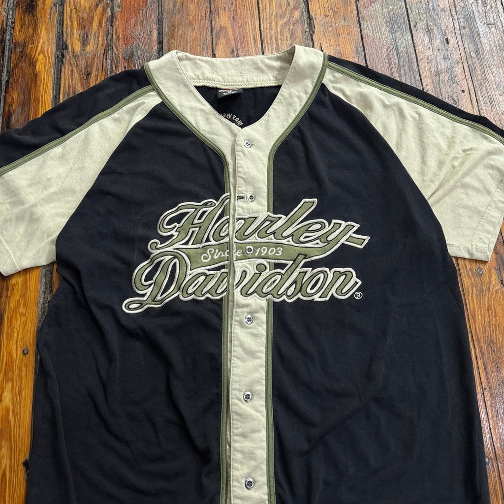 Vintage Harley Davidson Baseball Jersey Sz XL
