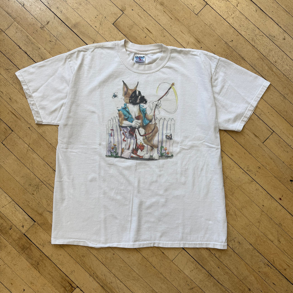 Vintage Dog Art T-shirt Sz XL