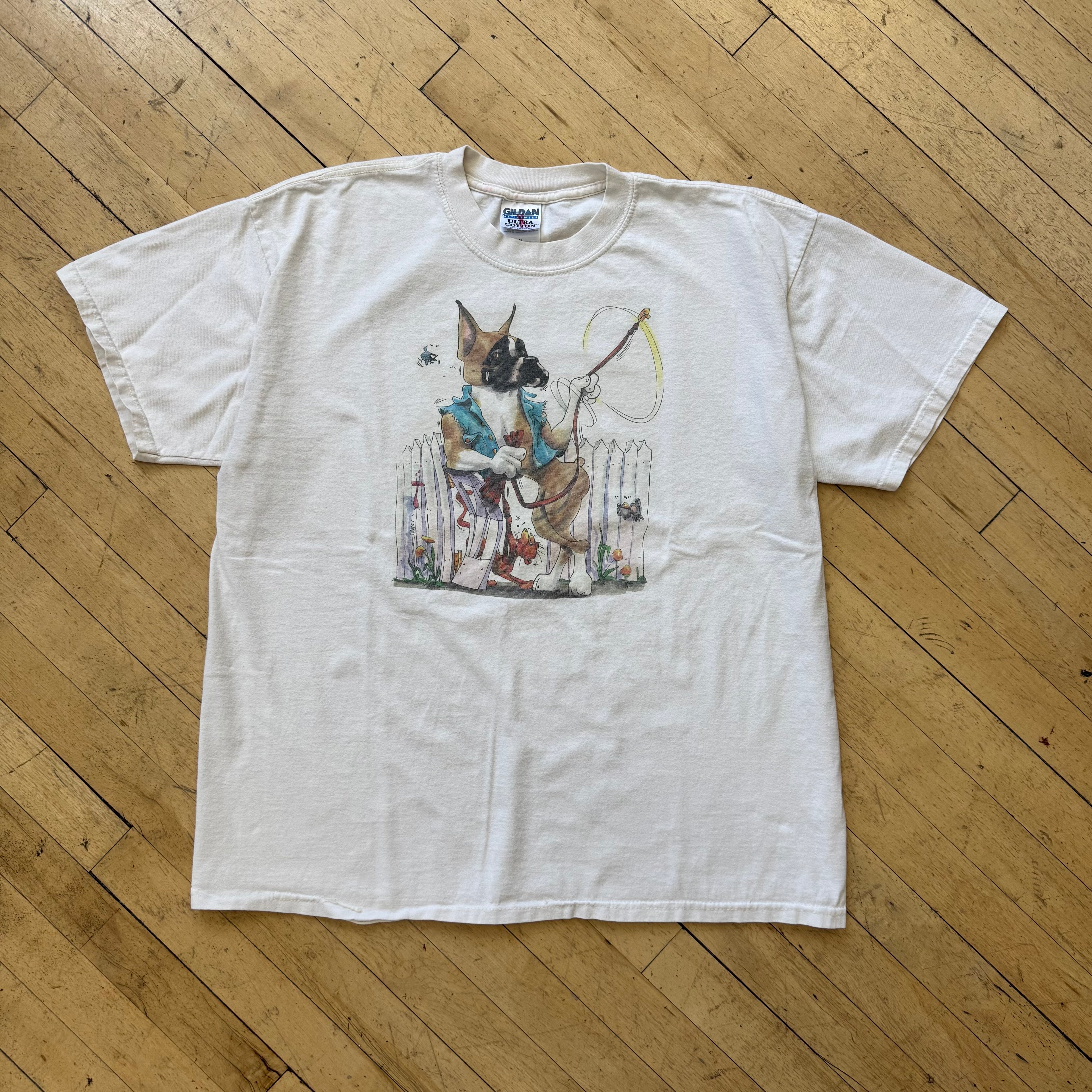 Vintage Dog Art T-shirt Sz XL