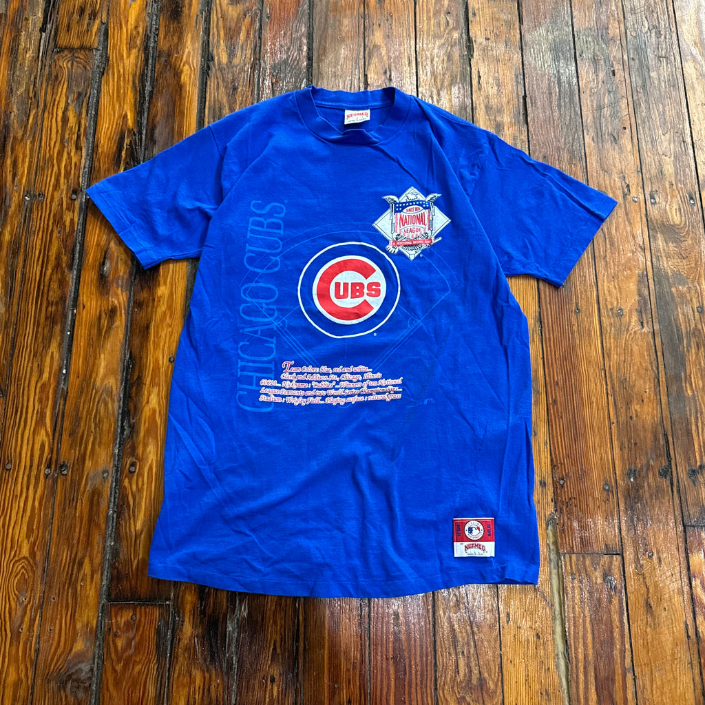 Vintage Chicago Cubs NutMeg T-shirt Sz L (NEW)