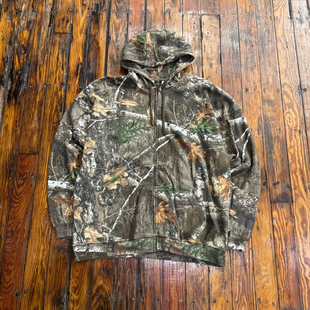 Vintage Kings Camo Zip-Up Hoodie Sz XXL