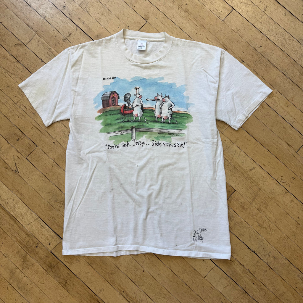 Vintage Far Side Cow T-shirt Sz XL