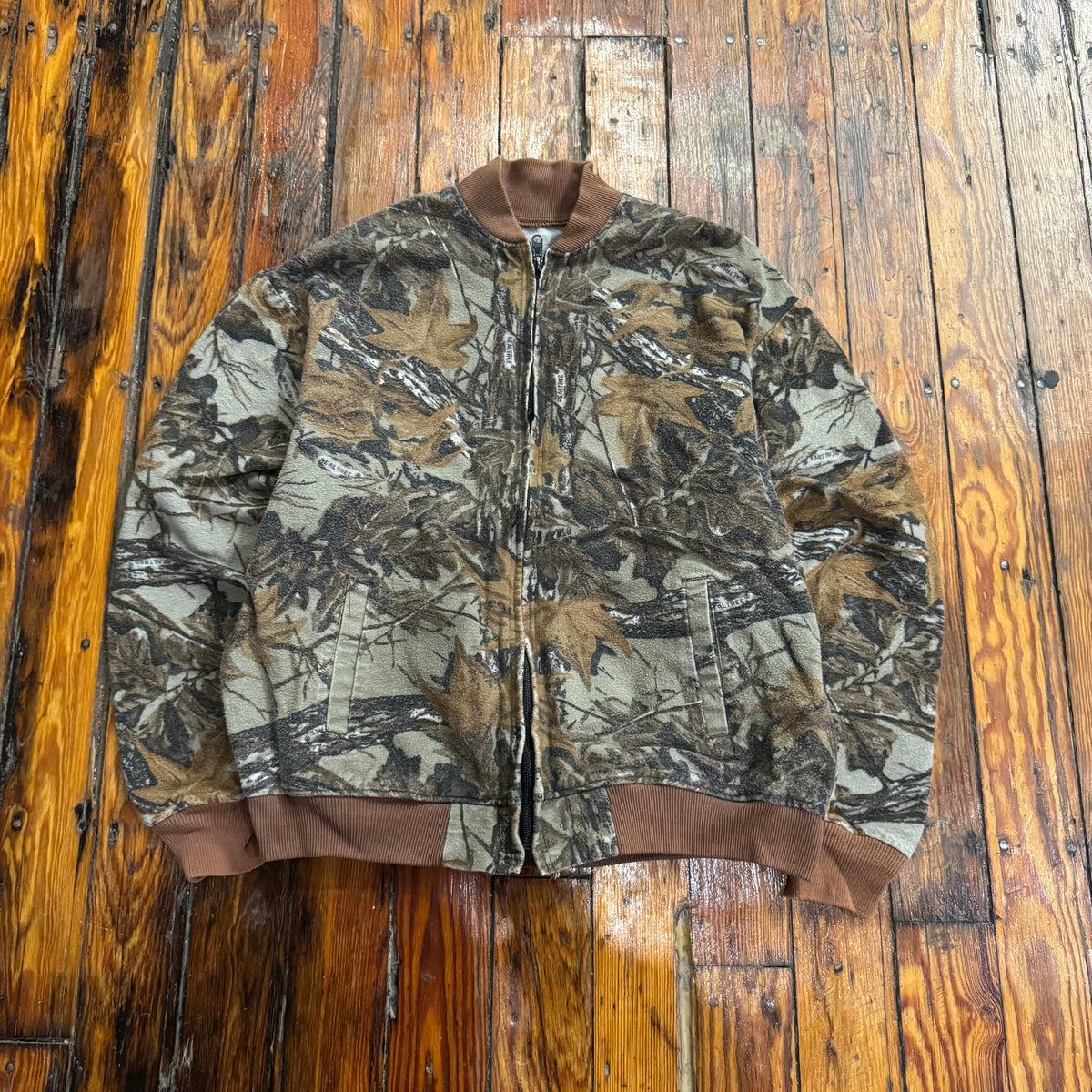 Vintage Camo Bomber Jacket Sz M