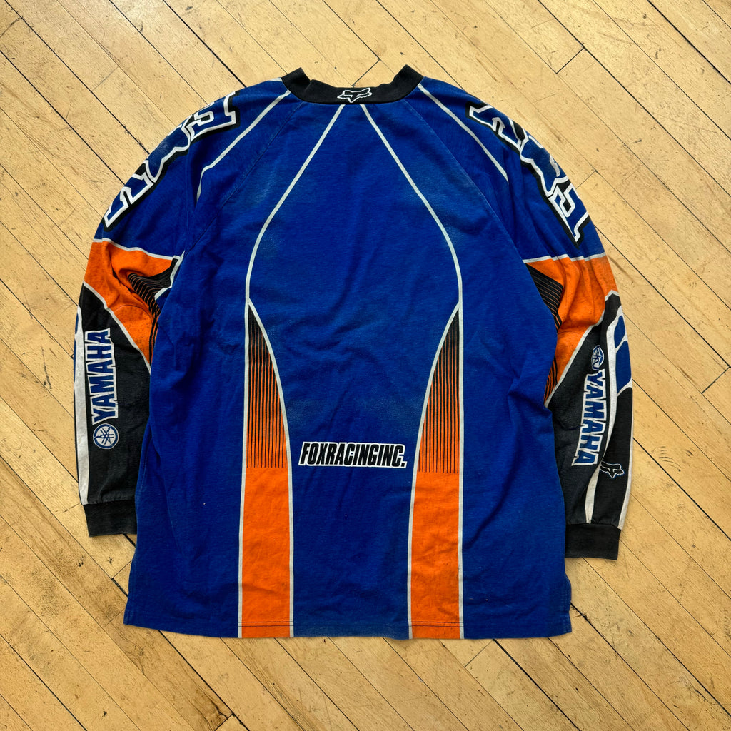 Vintage Yamaha Fox Racing Long Sleeve T-shirt Sz XXL