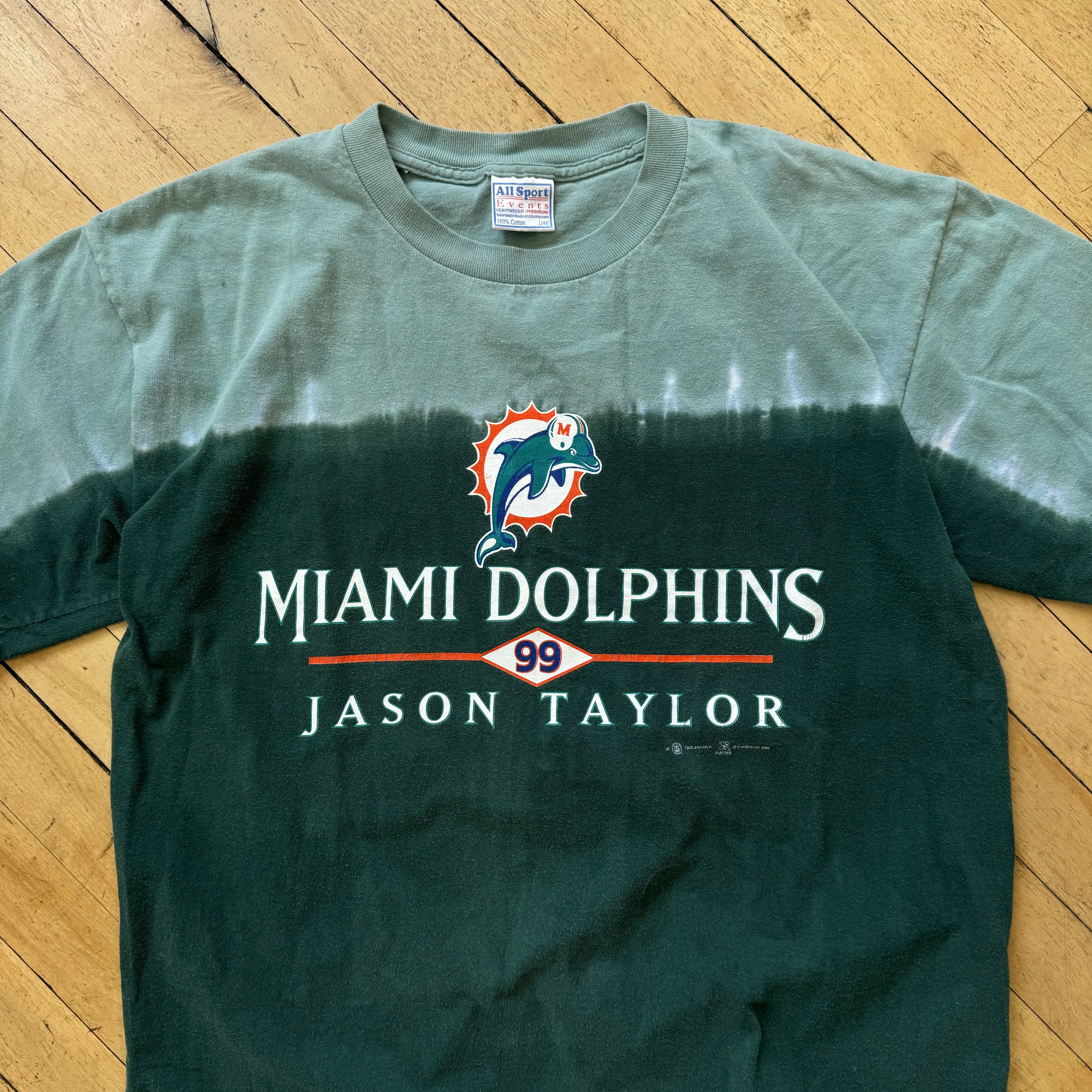 Vintage Miami Dolphins Jason Taylor T-shirt Sz L
