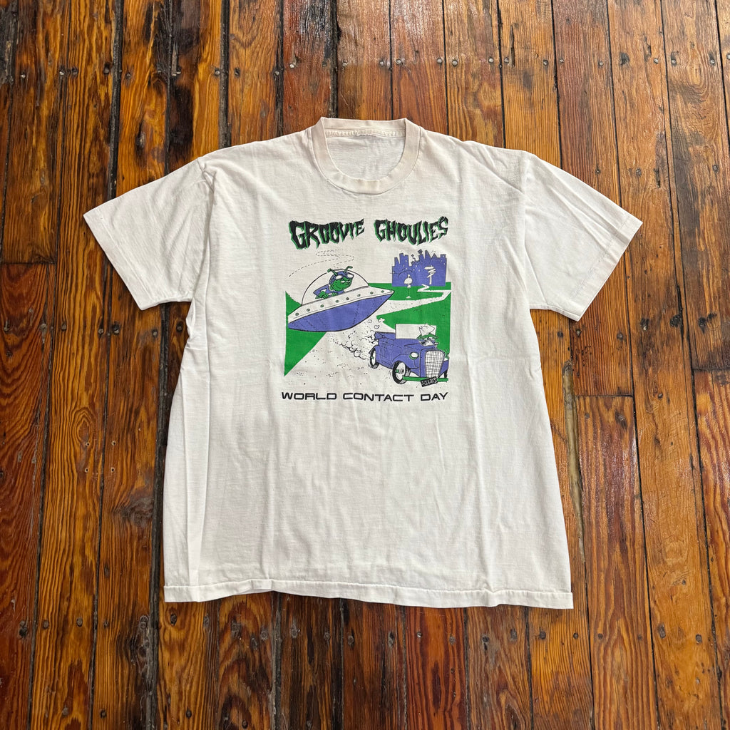 Groovie Ghoulies Lookout Records Alien World Contact Day T-shirt Sz L