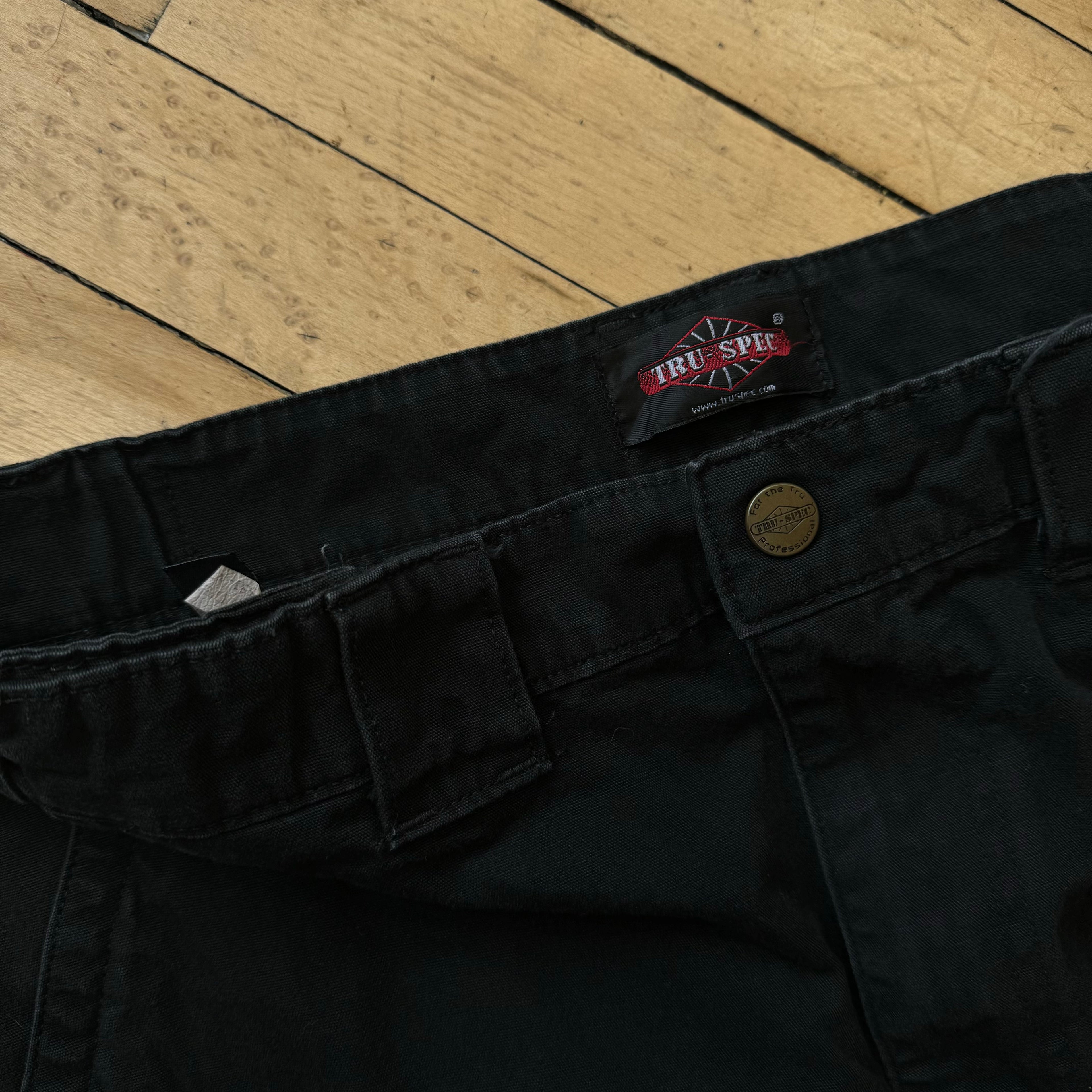 Vintage True-Spec Black Cargo Khaki Pants Sz 34