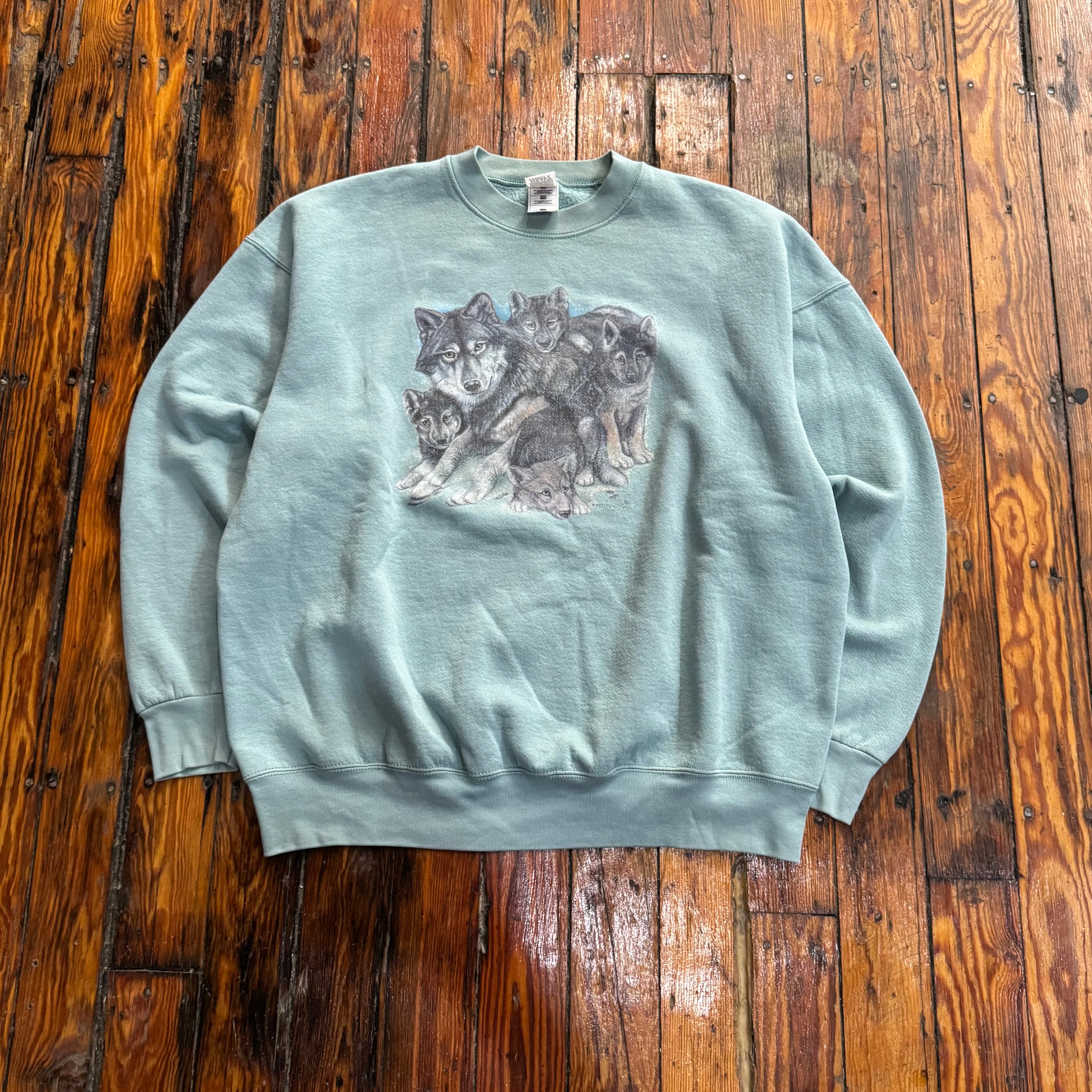 Vintage Wolves Crewneck Sz XXL